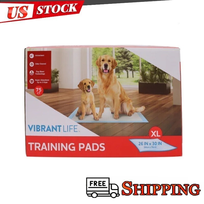 Training Pads Dog & Puppy Pads XL Super-absorbent Pads Leakproof 75 Count NEW