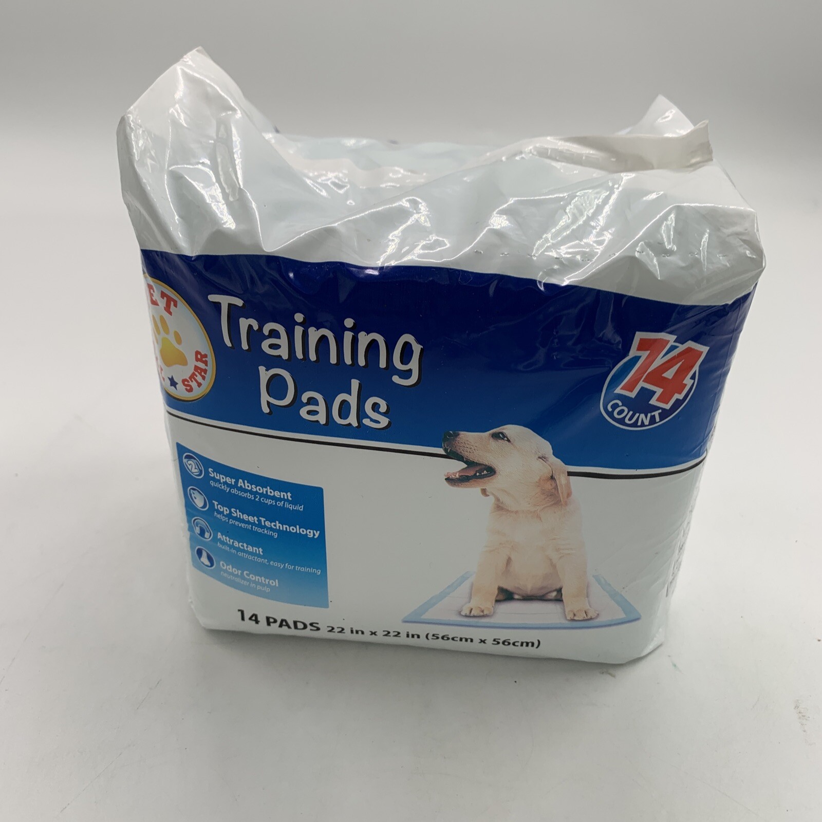 Pet All Star Training Pads 22″x 22″ Super Absorbent Odor Control 1 Package 14 Ct
