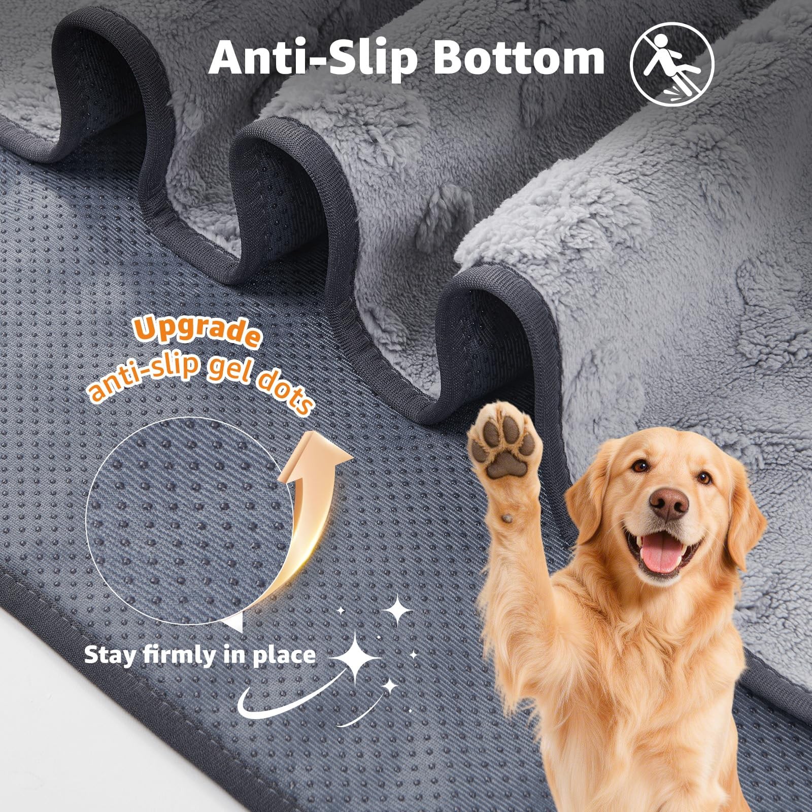 Washable Dog Pee Pads 30″x34″ Leak-Proof Non-Slip 4 Pack – Potty Training