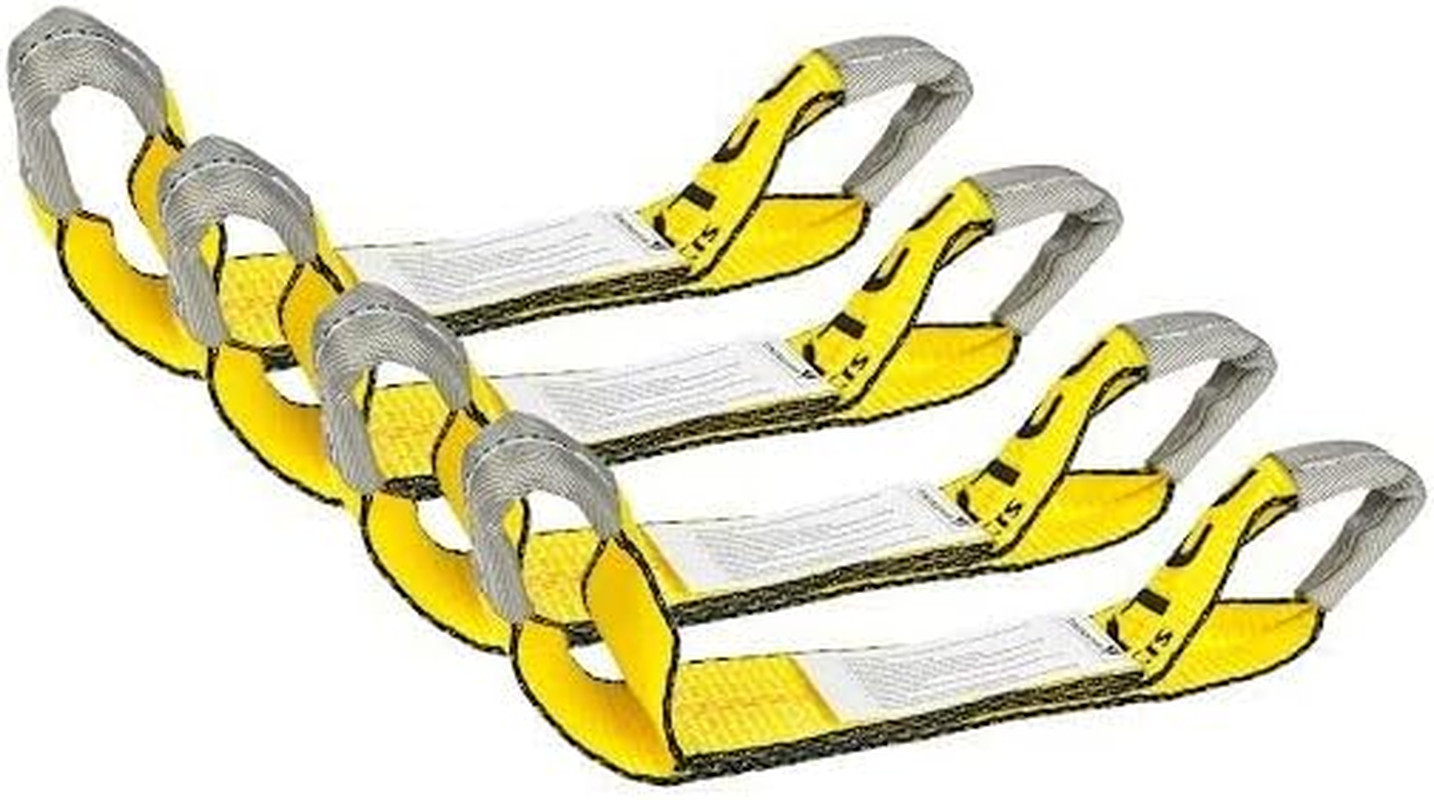 (4 Pack) 2″ X 16″ Replacement Dog Bone Short Strap | Heavy-Duty 2 Inch Car Tie d