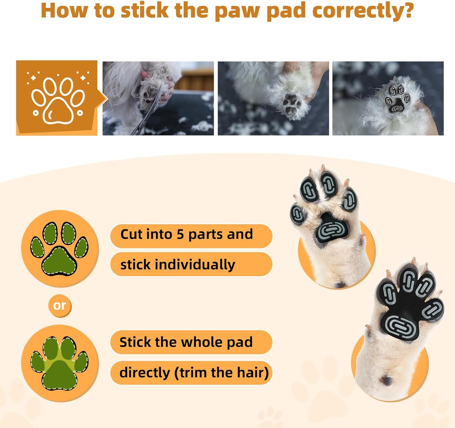 Anti-Slip Dog Paw Protector Pads for Senior Dogs, Dog Paw Adhesive Pads on Hardw