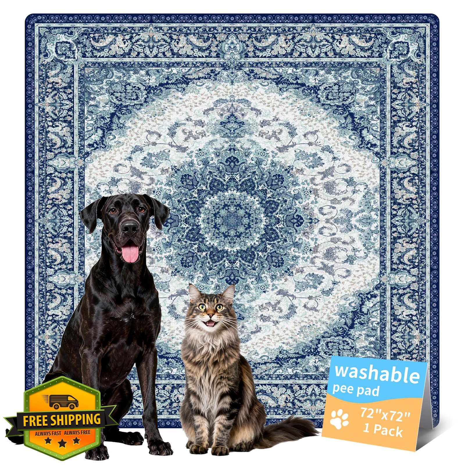 Dog Pee Pads Training 72″x72″ 1pc Super Absorbent Leak-Proof