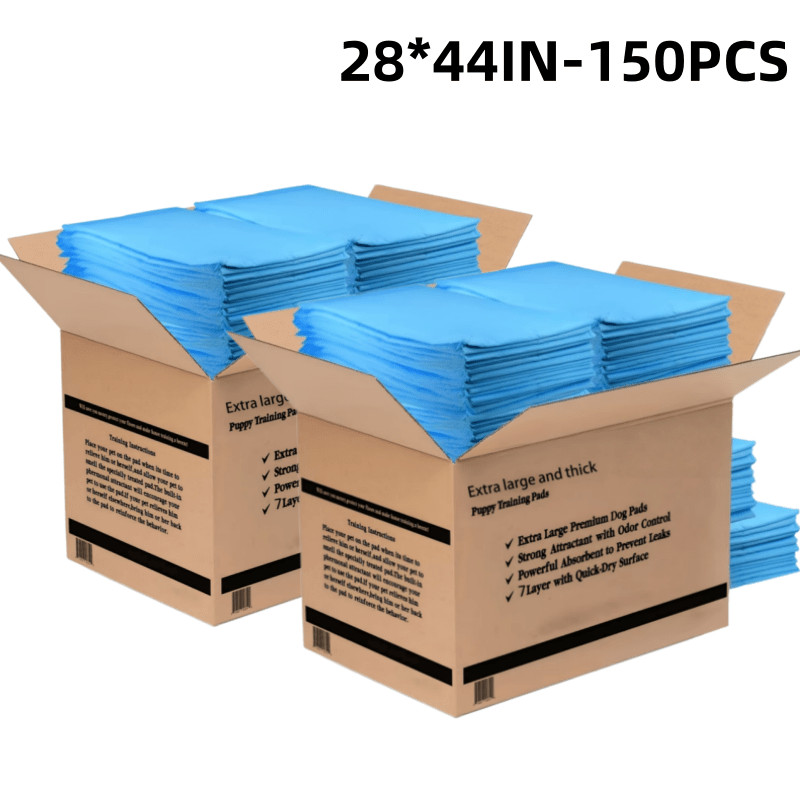 XXXXL dog pee pads, extra absorbent and thicker, 28″X44″-75 pc/22″*22″-50pc