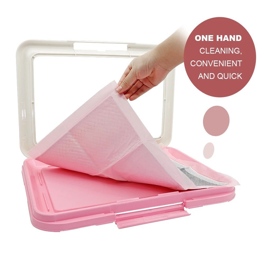 Portable Dog Potty Toilet Tray Puppy Training Pad Holder Indoor Pet Litter USA