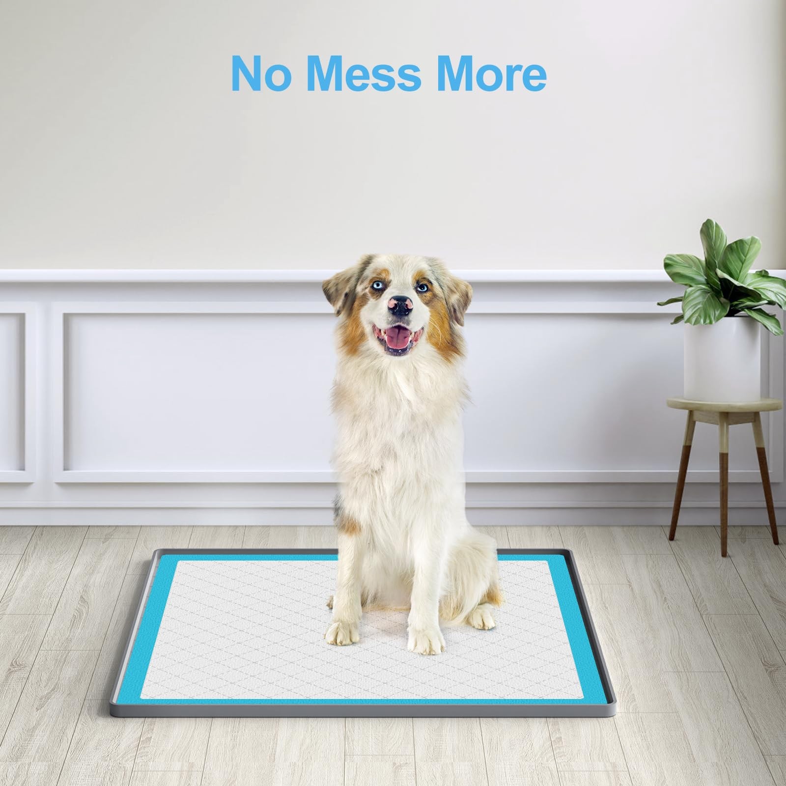 Pee Pad Holder for Dogs,Silicone Dog Puppy Pad Holder, 24 x 24 No Spill Raise…