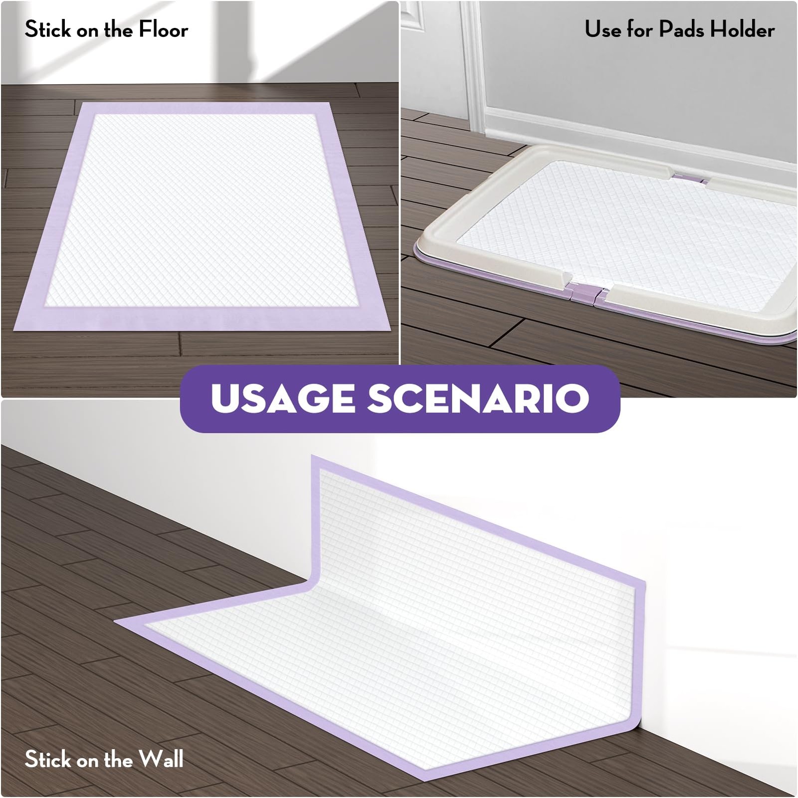 Dog Pads Extra Large 28x34in, Puppy Pads with Adhesive Tabs Super Absorbent U…