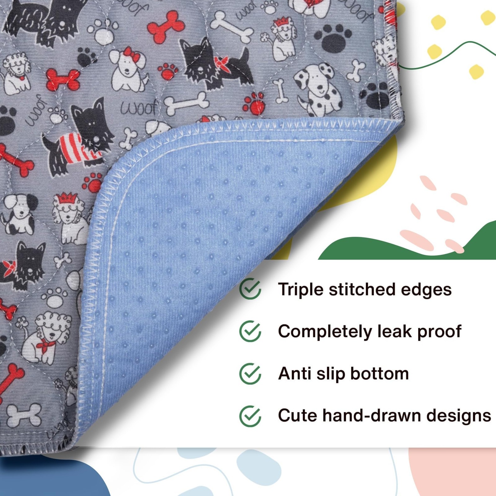 Caldwell’s Pet Supply Co. 30×36 Potty Pads, Washable Pee Pads for Dogs, Reusa…