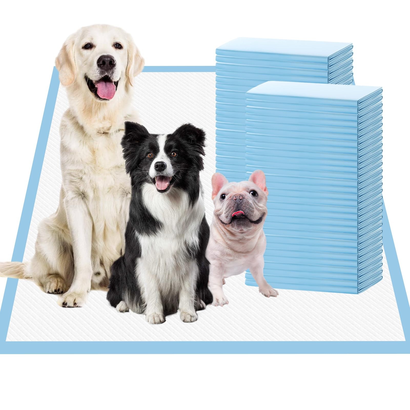 SCLOSE Extra Large Pee Pads for Dogs, 36″x36″ 30 36″ x – 30 Count, Blue