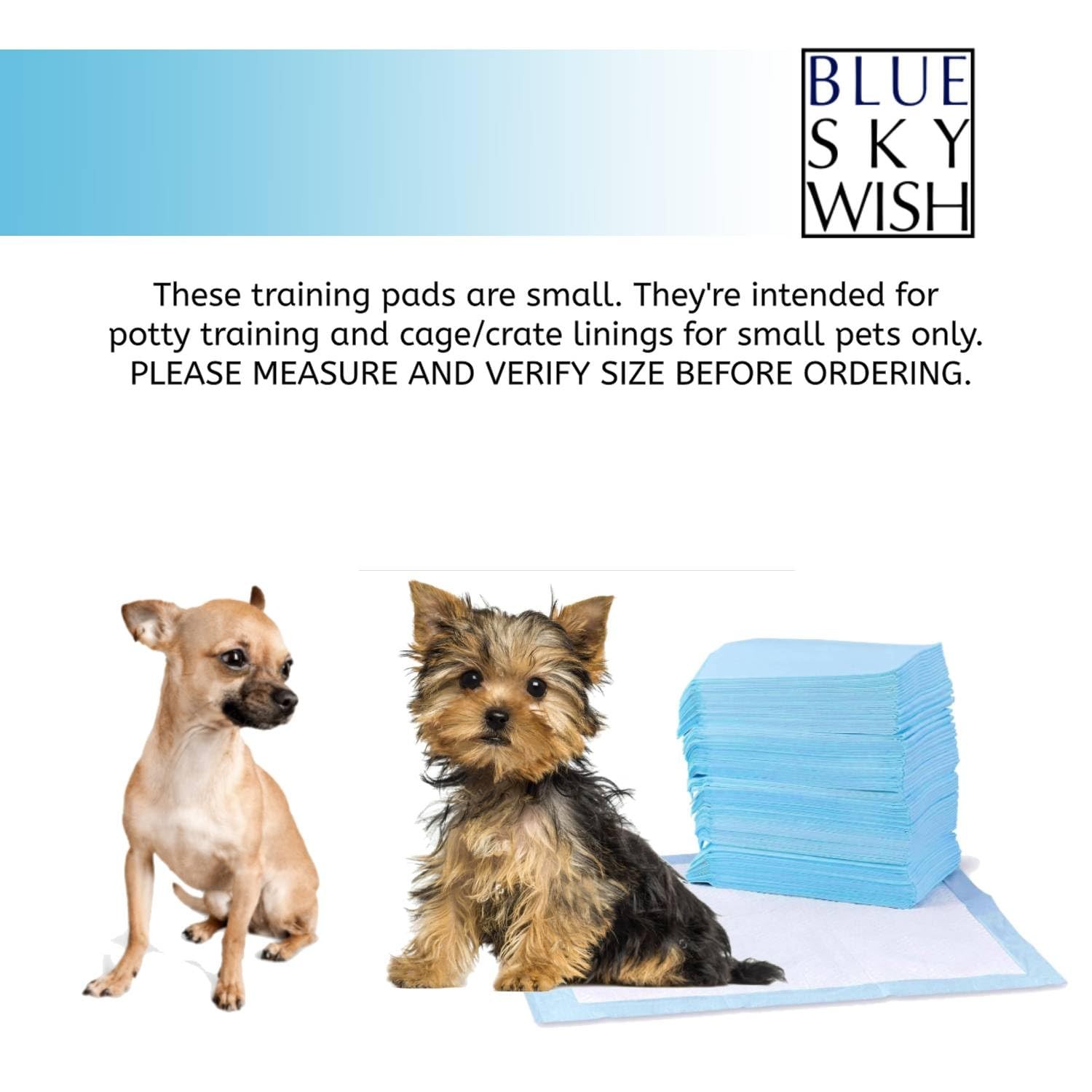 Pet Training Pads, 100 Count Size Small 13″ x 18″, Absorbent Disposable Pee P…