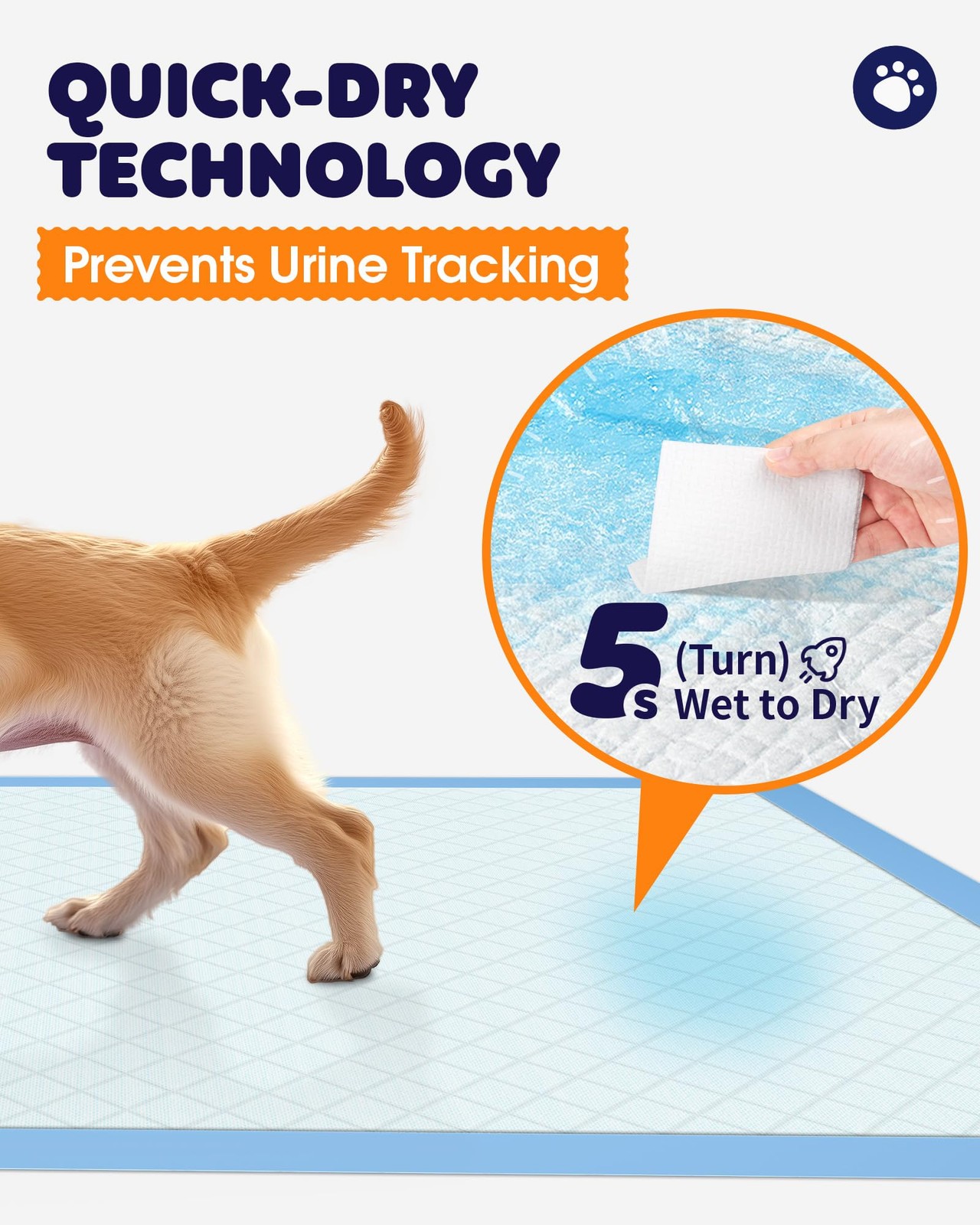 Puppy Pads, 22 x 22 in, Super Absorbent, SpillProof, 100 Packs