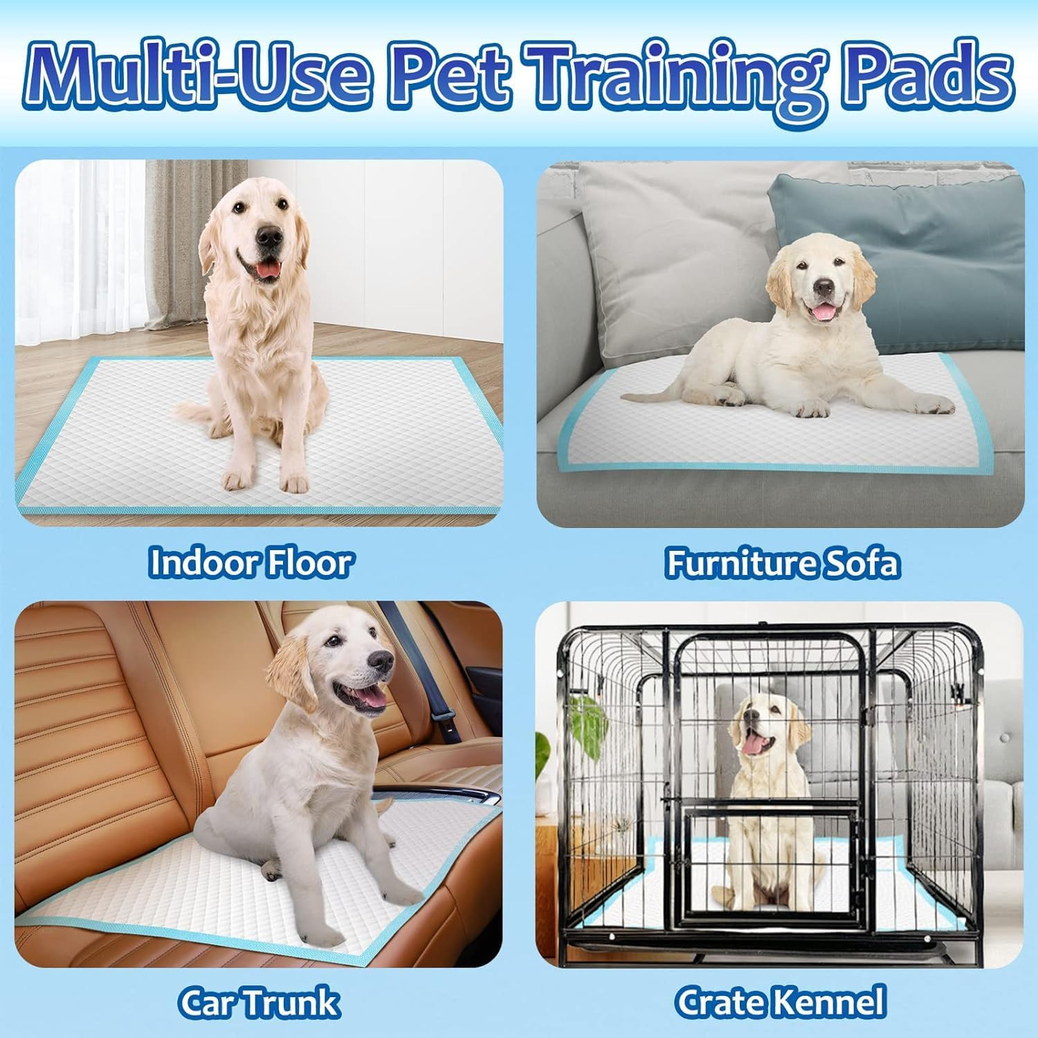 Dog Pee Pads Extra Large 30″X36″, 30 Count Super Absorbent Pee Pads for Dogs, Di