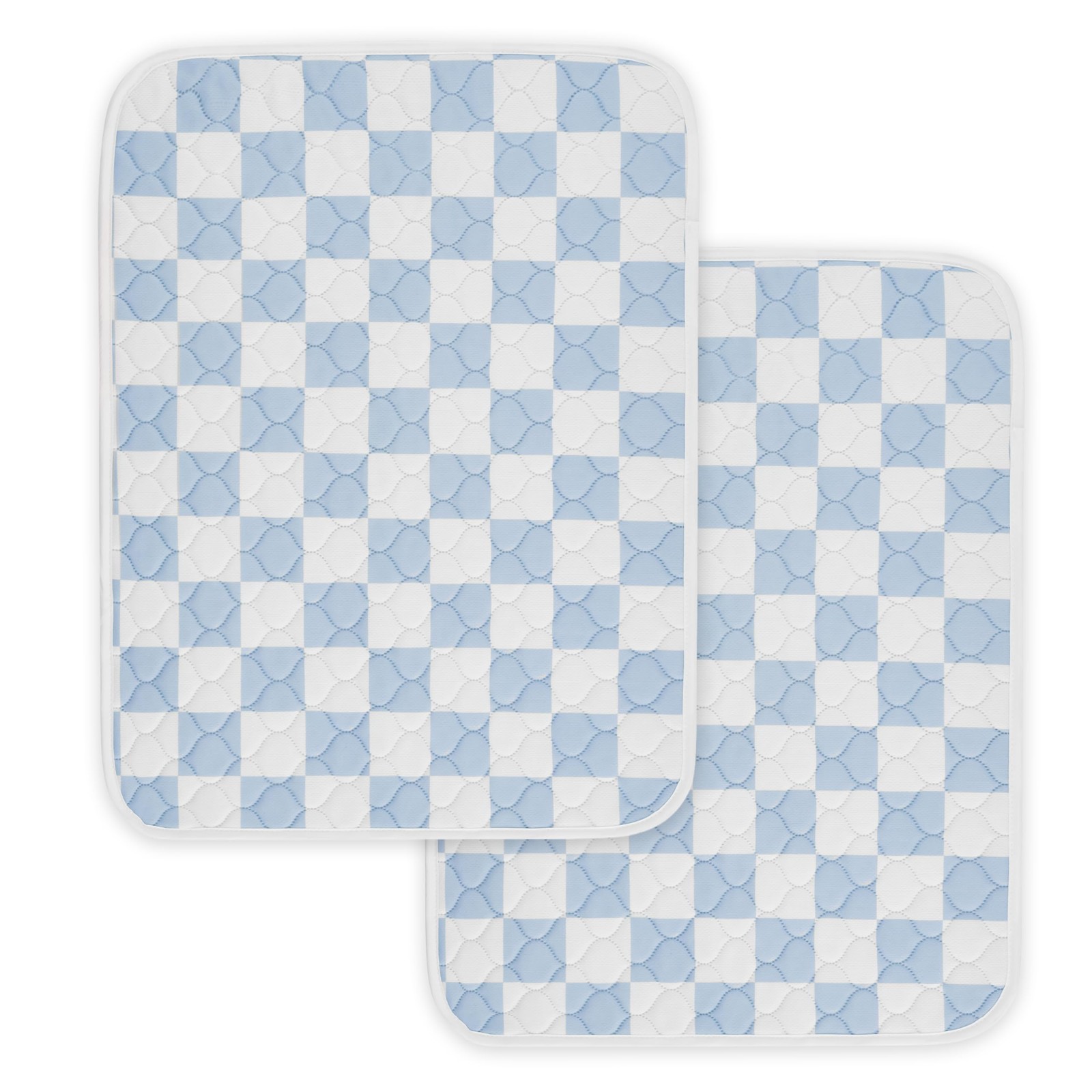 Ralxion 2 Pack Blue Checkered Washable Pee Pads for Dogs, Checkered Reusable …
