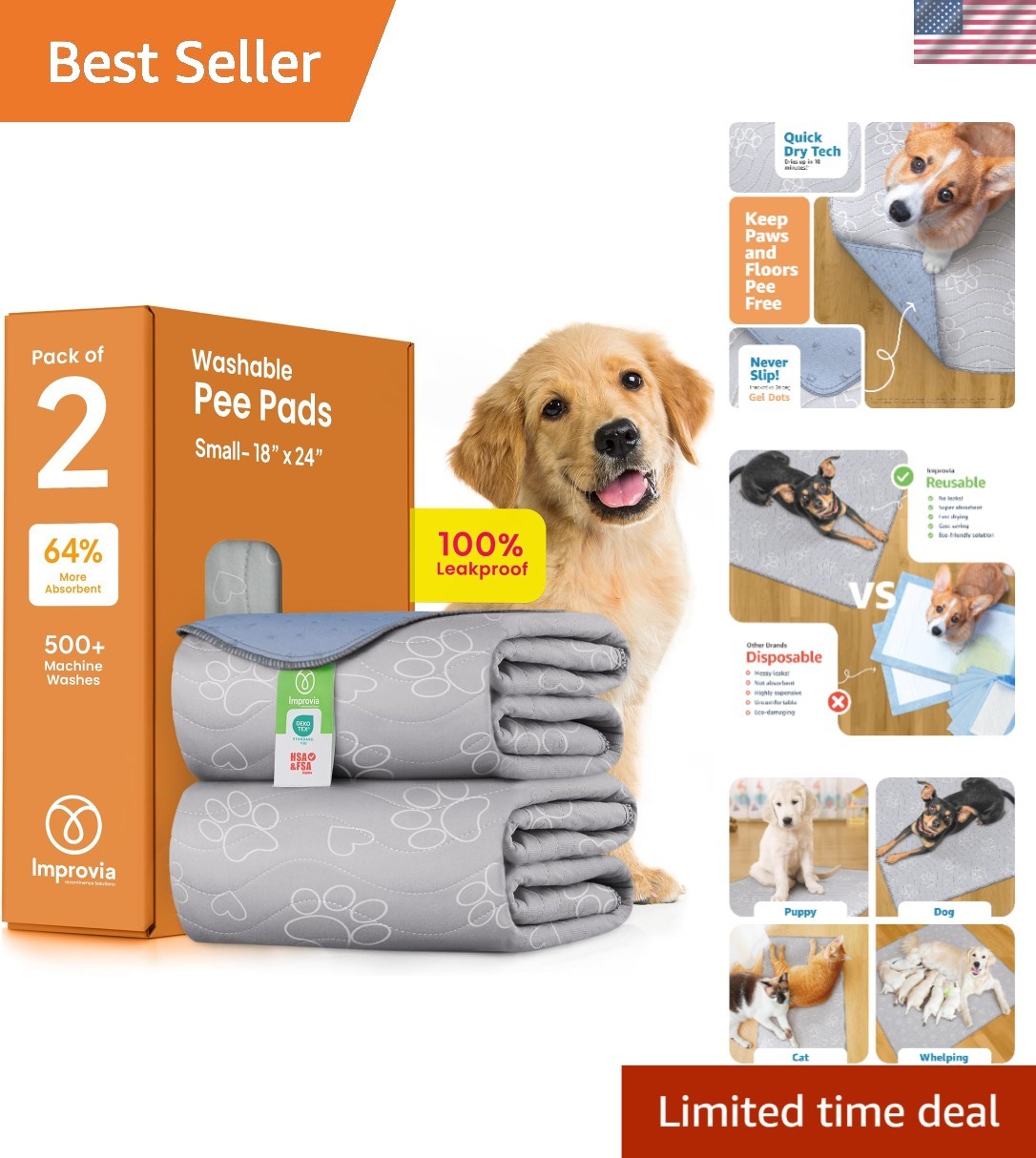 Extra-Absorbent Quick-Drying Puppy Training Pad – Ideal for Whelping & More