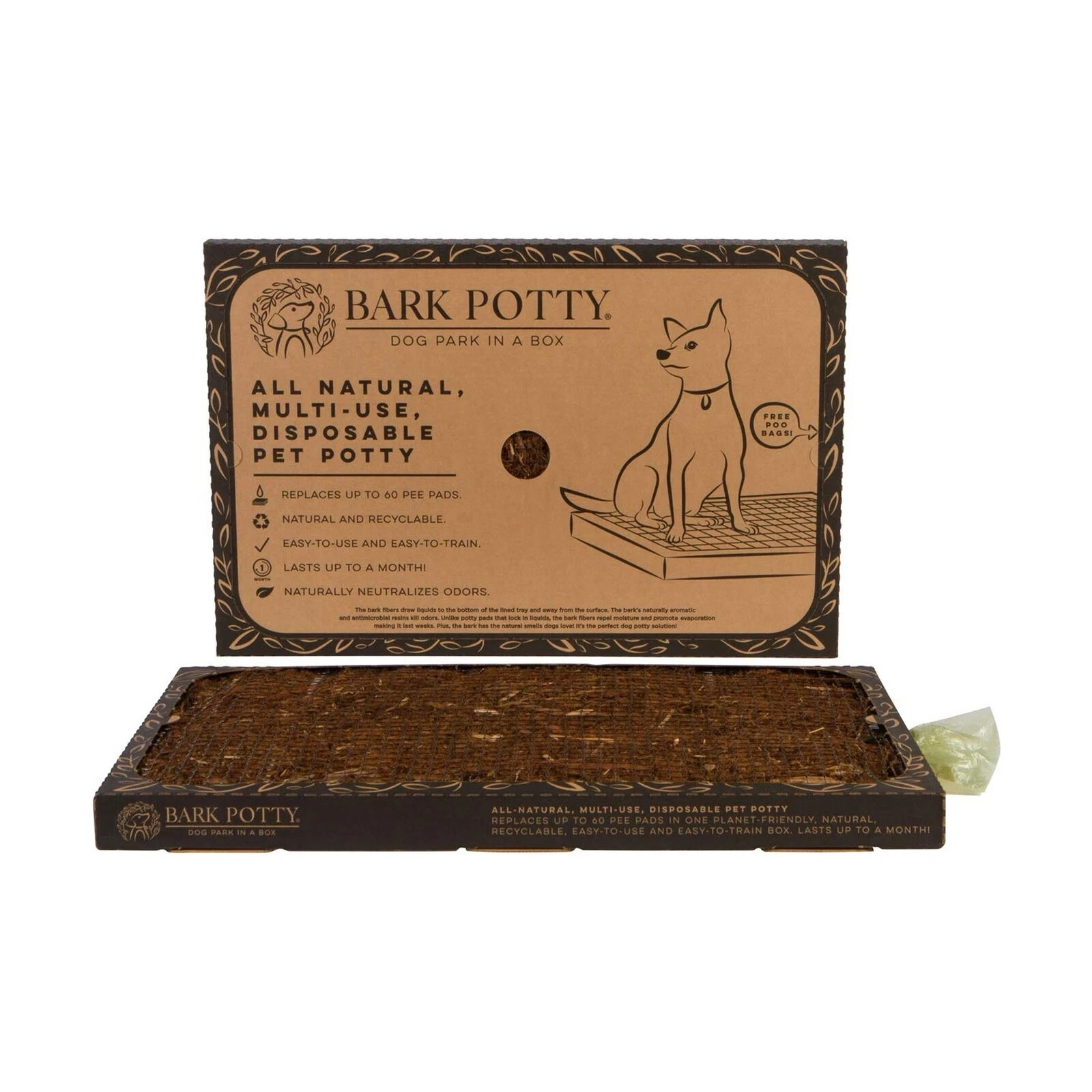 NIB New Bark Potty Dog Park In A Box 16 X 24 Disposable Pet Potty