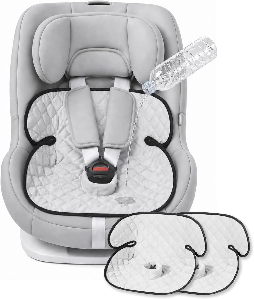 2 Pack Waterproof Piddle Pads, Potty Training Car Seat Protector & Reusable Line