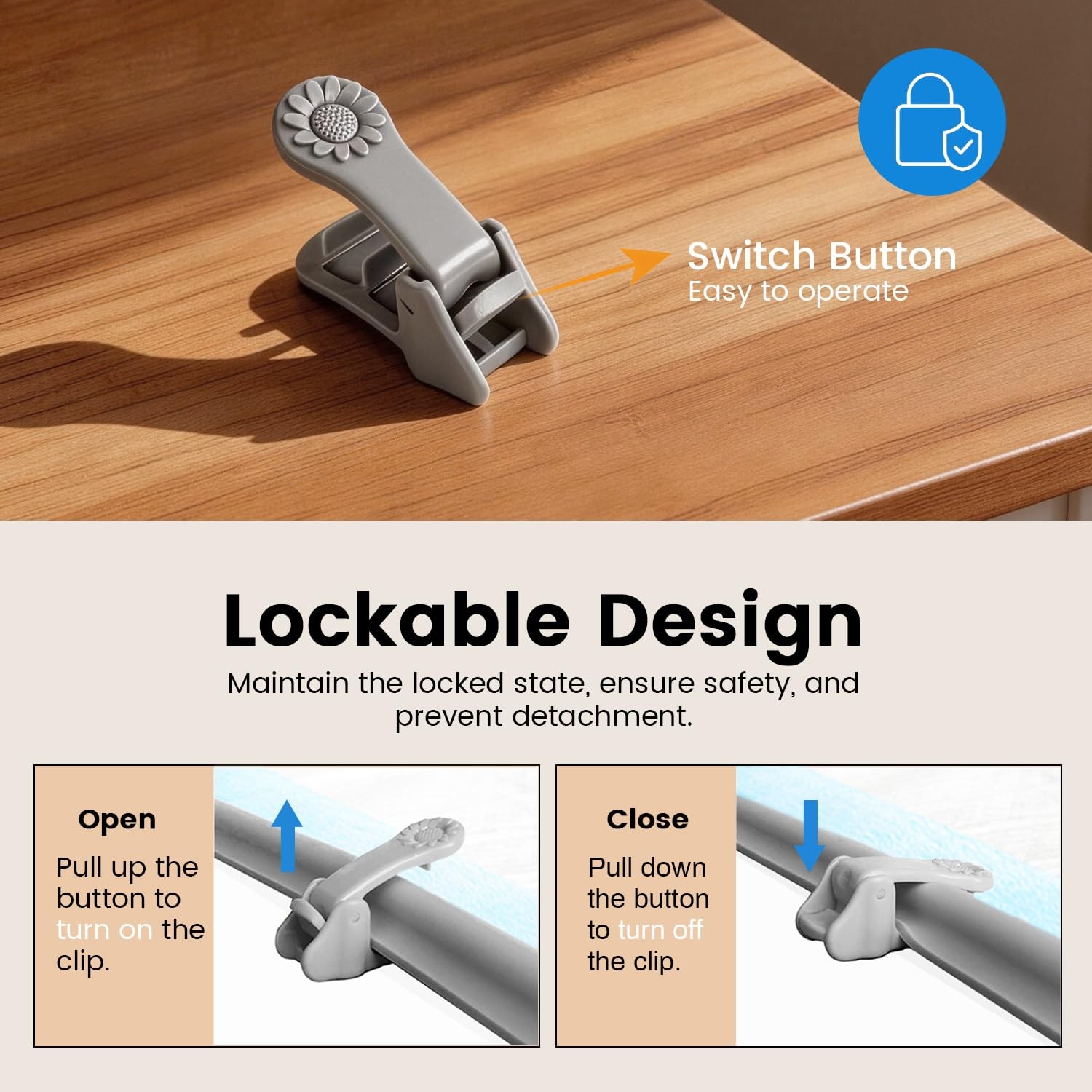 AUFORPET Lockable Pee Pad Clips, with Adhesive Tape, for Indoor Wall Pads Sec…