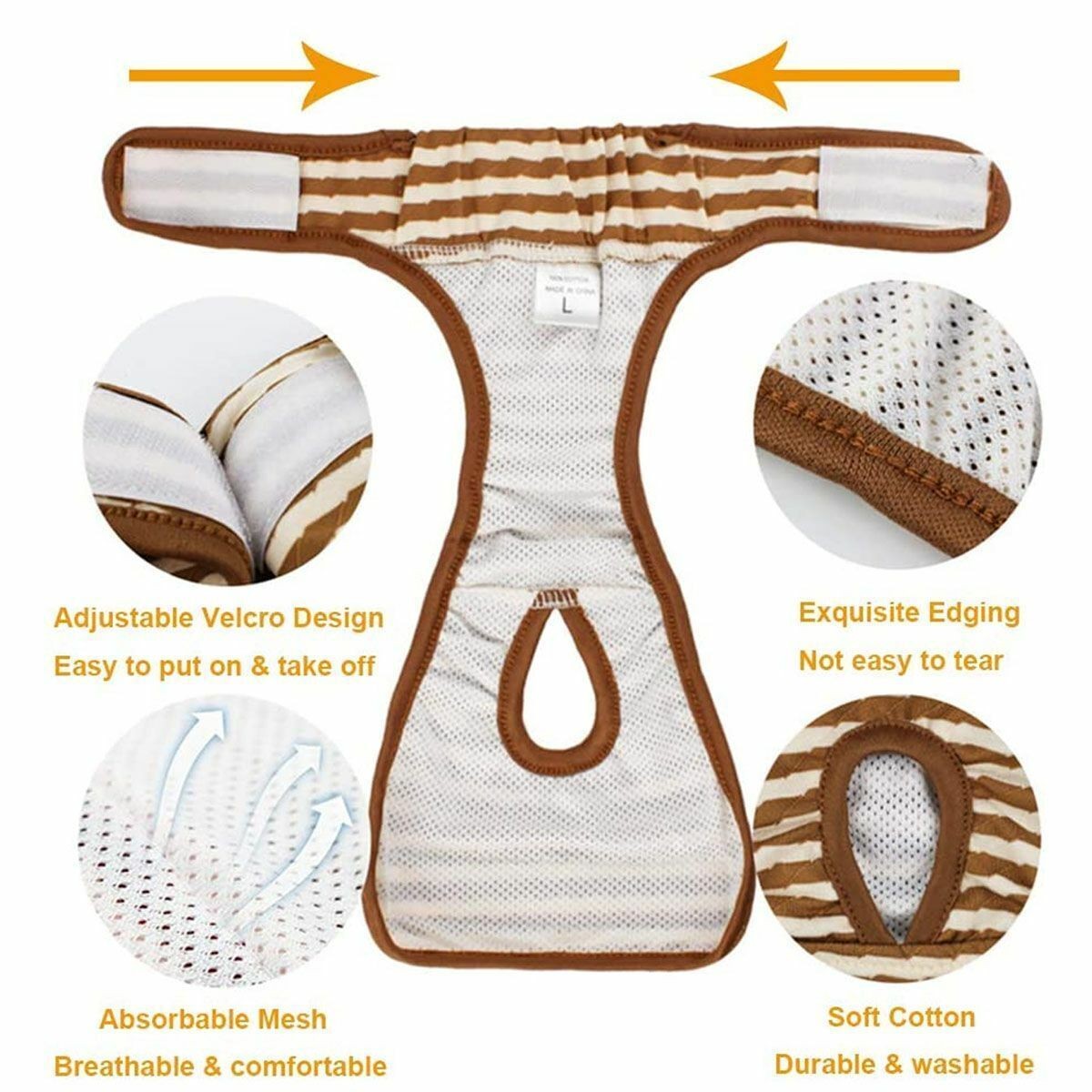 Reusable Doggies Panties Small Pet Pants Female Dog Cat Physiological Diapers US