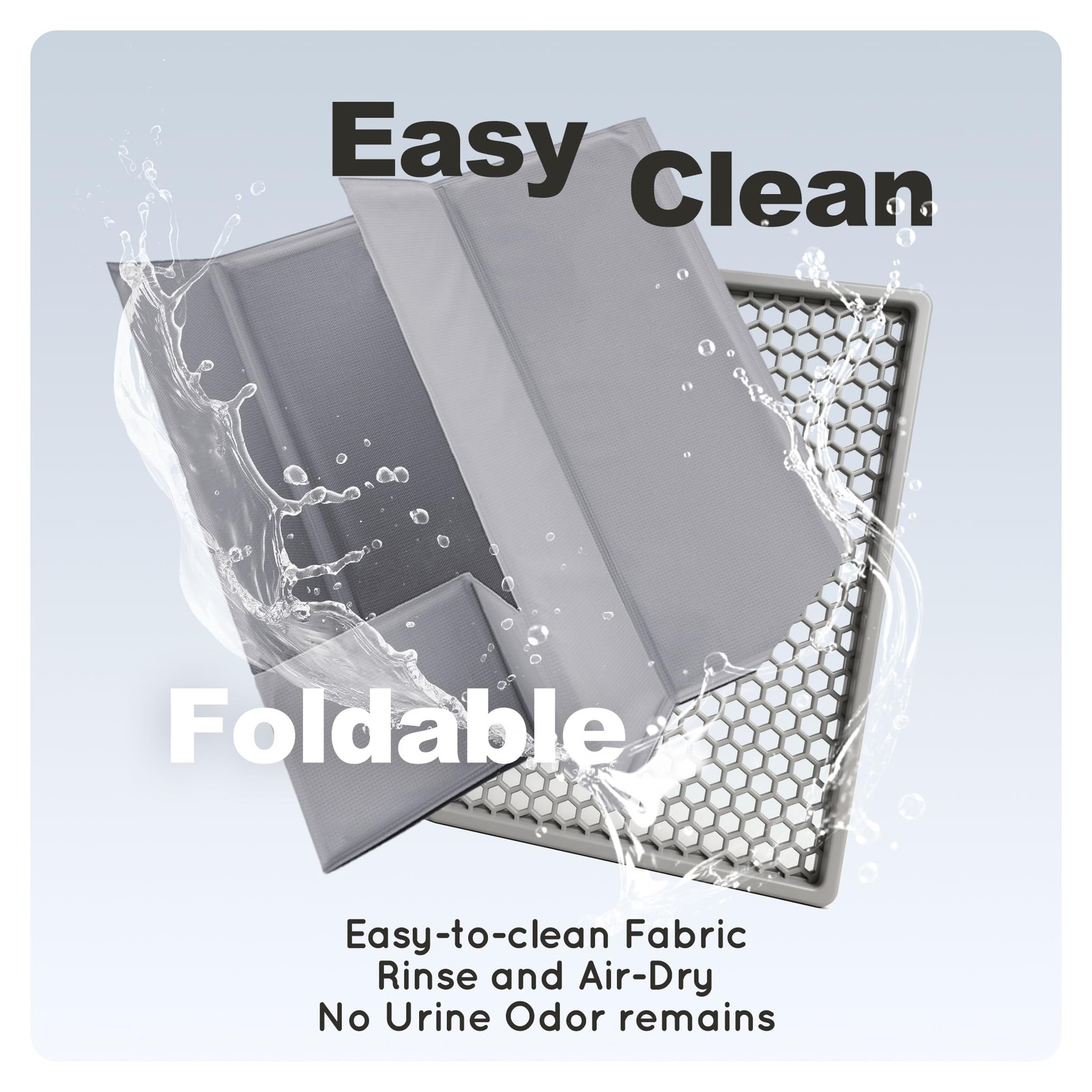 HQ4US 4LEGS Dog Litter Box with High Walls and Grate XL, Foldable Pee Pad Hol…