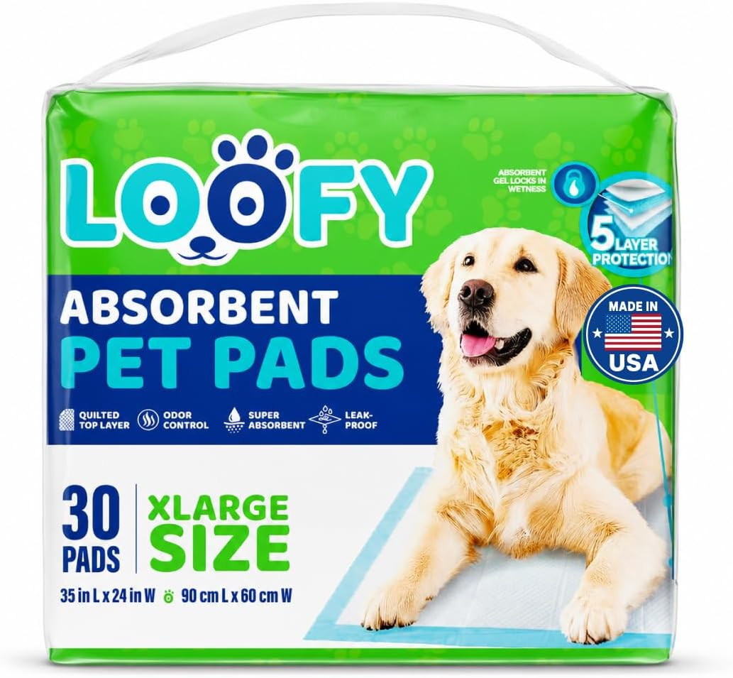 Loofy Pee Pads for Dogs, Training Pads for Dogs, Dog Training Pads, X-Large 35X2