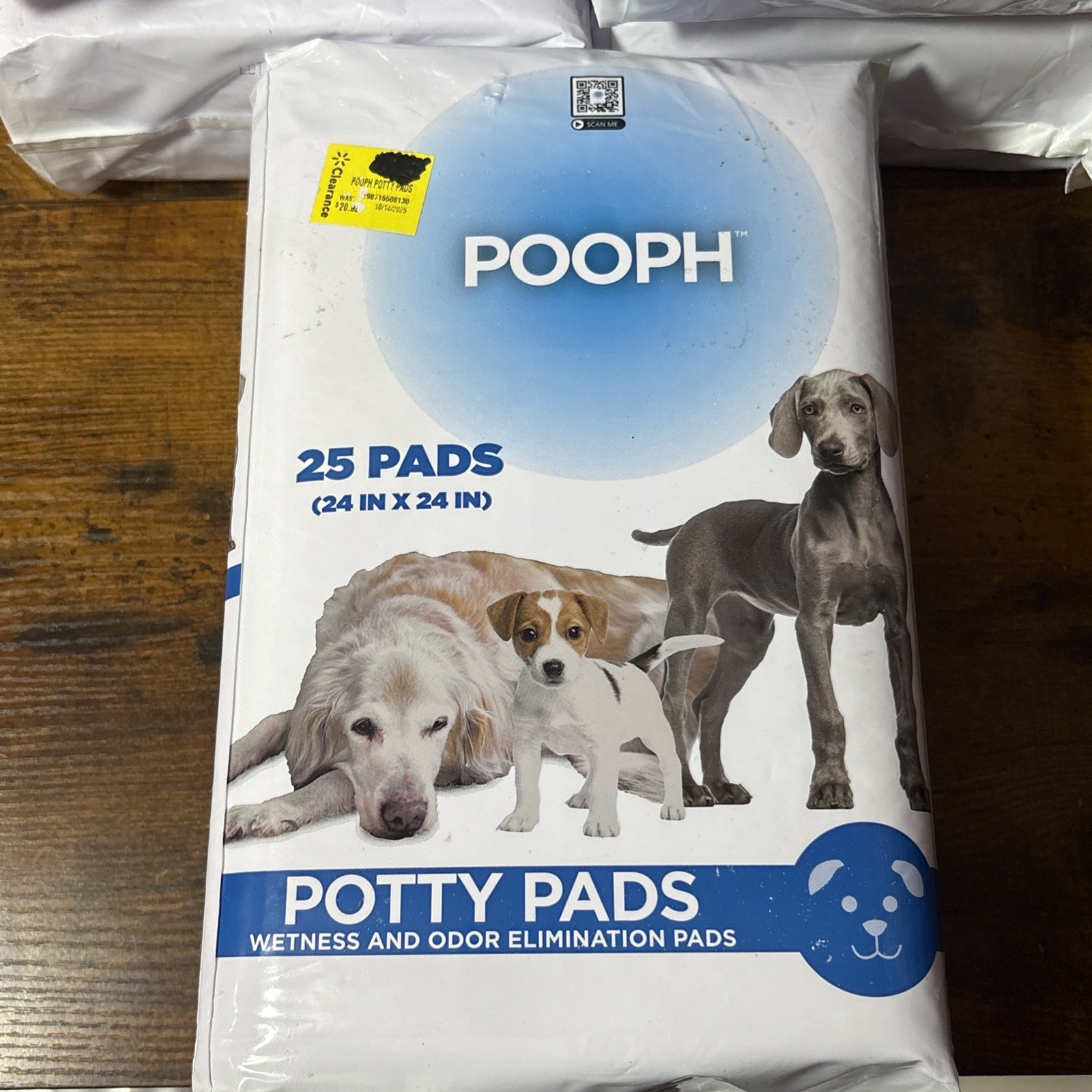 POOPH Potty Pads for Puppies Housebound Pets. Absorbs up to 56oz 25 Lot Of 5
