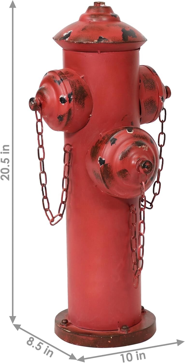 Pet Training Red Fire Hydrant with Weather-Resistant Finish – Charming Accent=