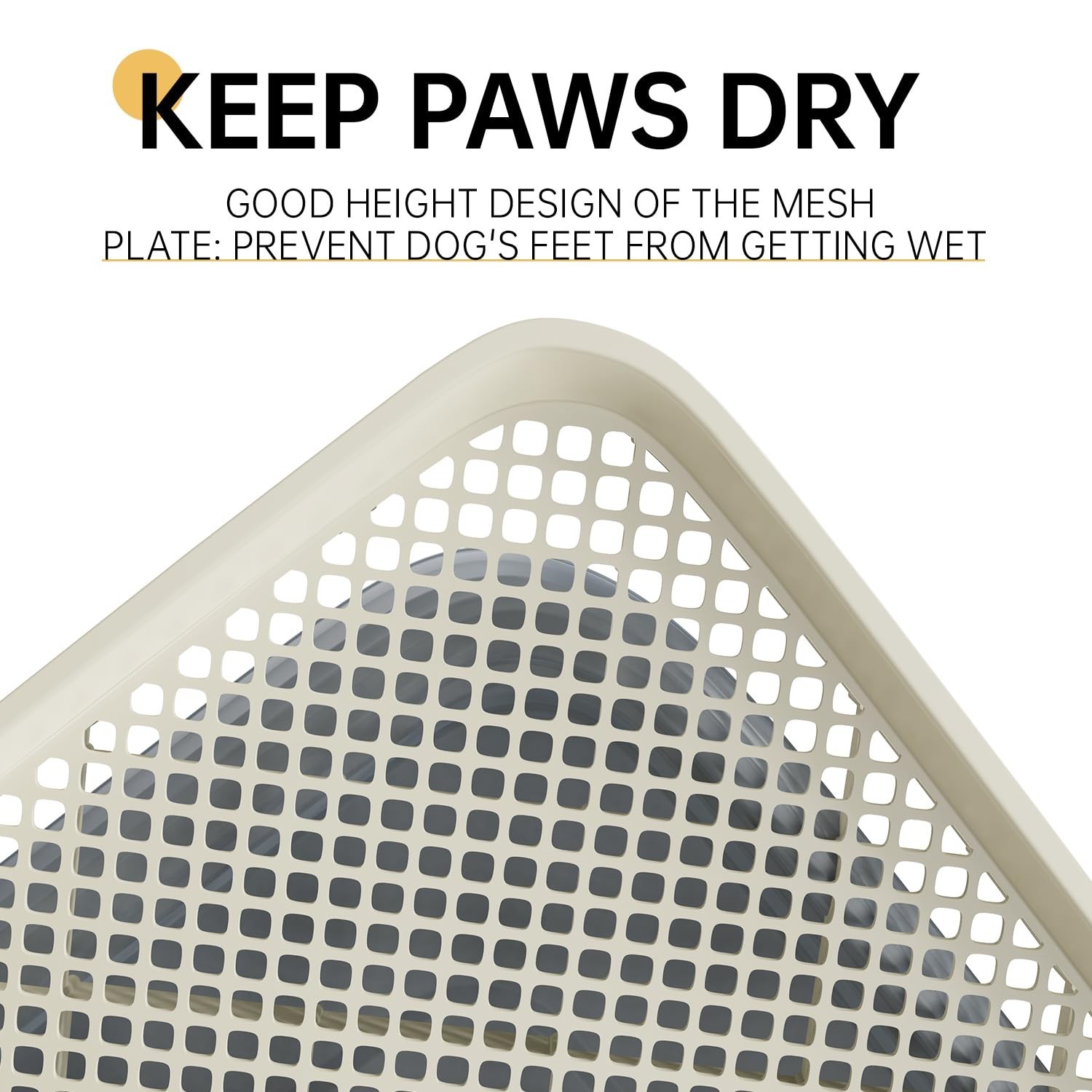 Indoor Dog Potty Tray 23.6″x17.68″ – Puppy Training Pee Pad Holder, Pet Toilet f