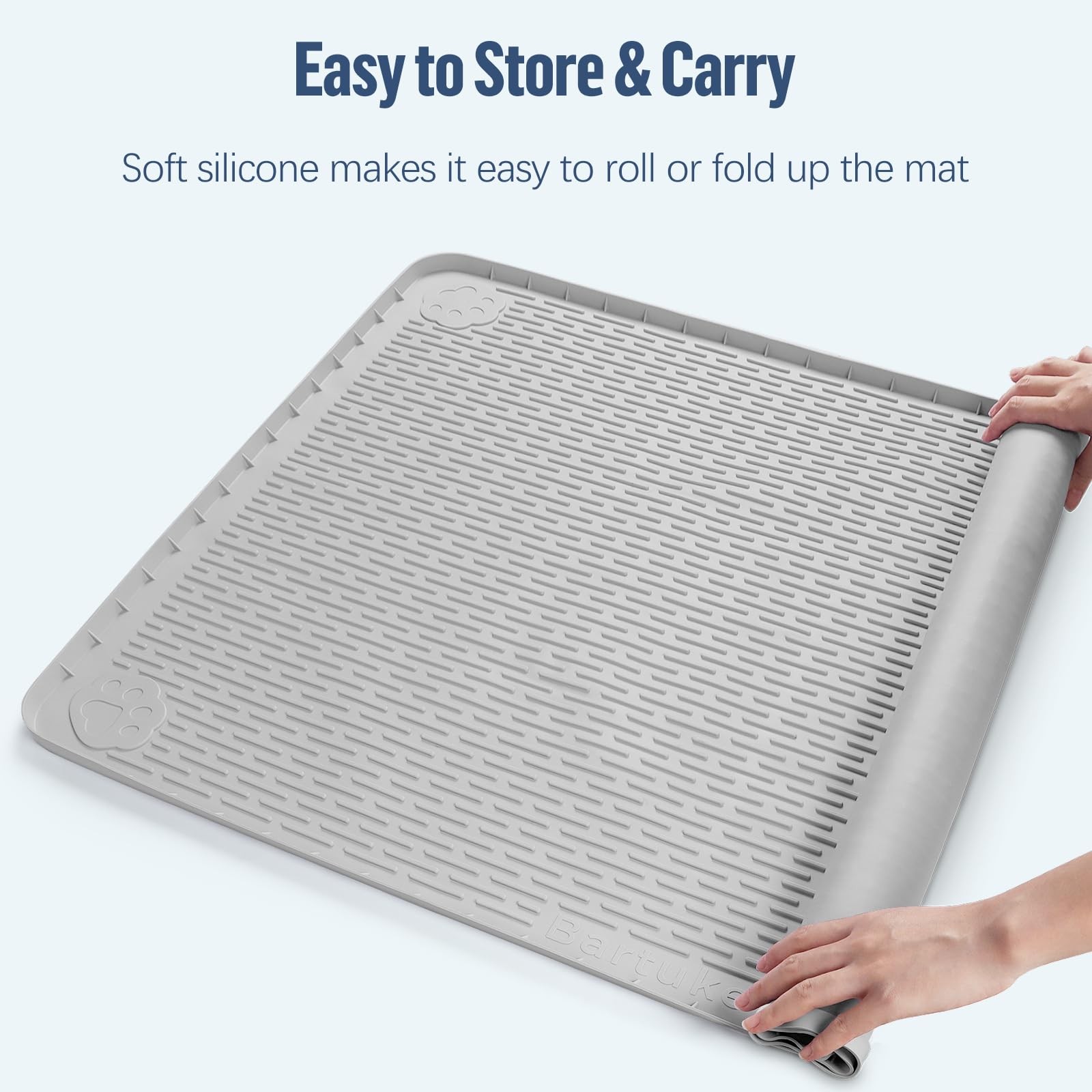 Pee Pad Holder for Dogs 50”x35” Silicone Puppy Pee Pad Tray, Light Grey | E…