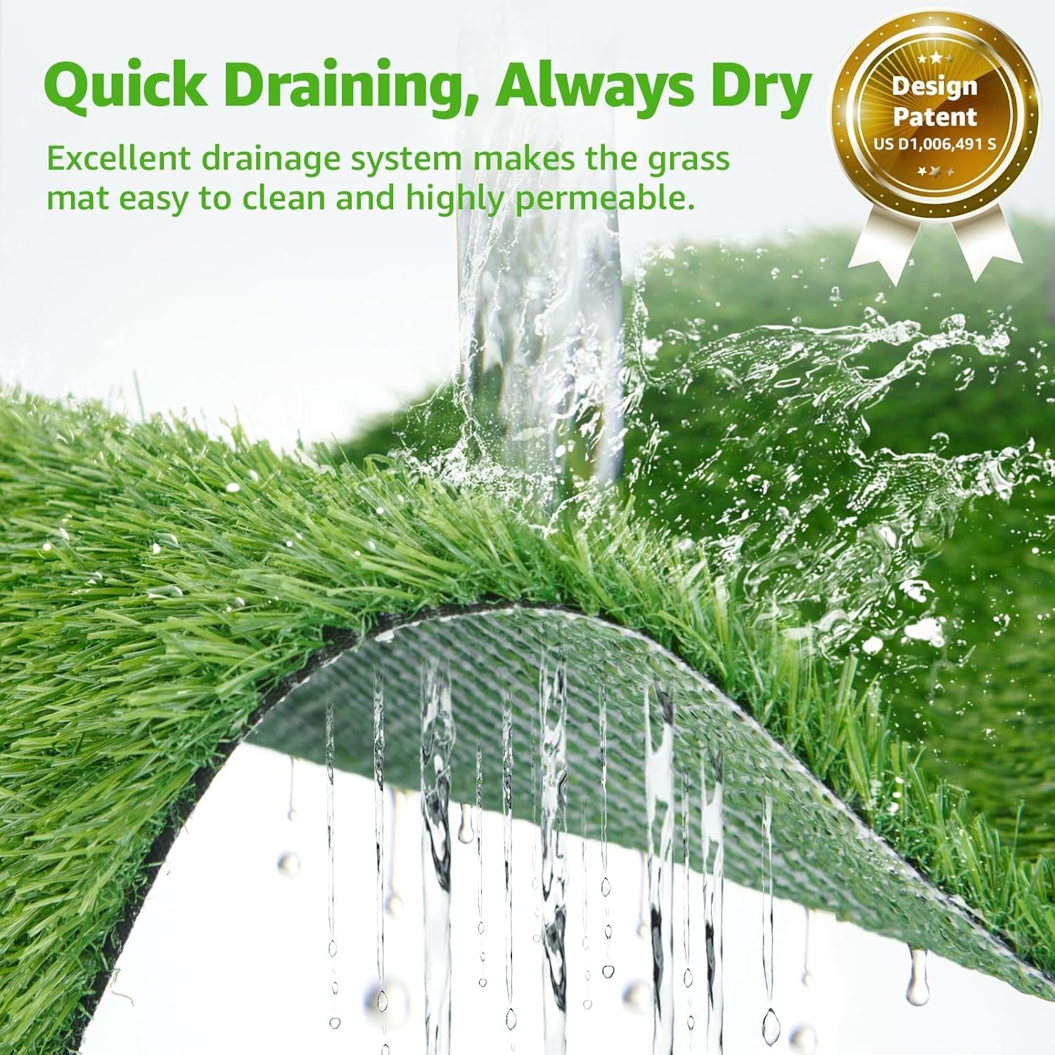 Extra Large 41×26.8″ Dog Grass Pad Tray-3 Layer-Pee Potty Toilet Training Litter