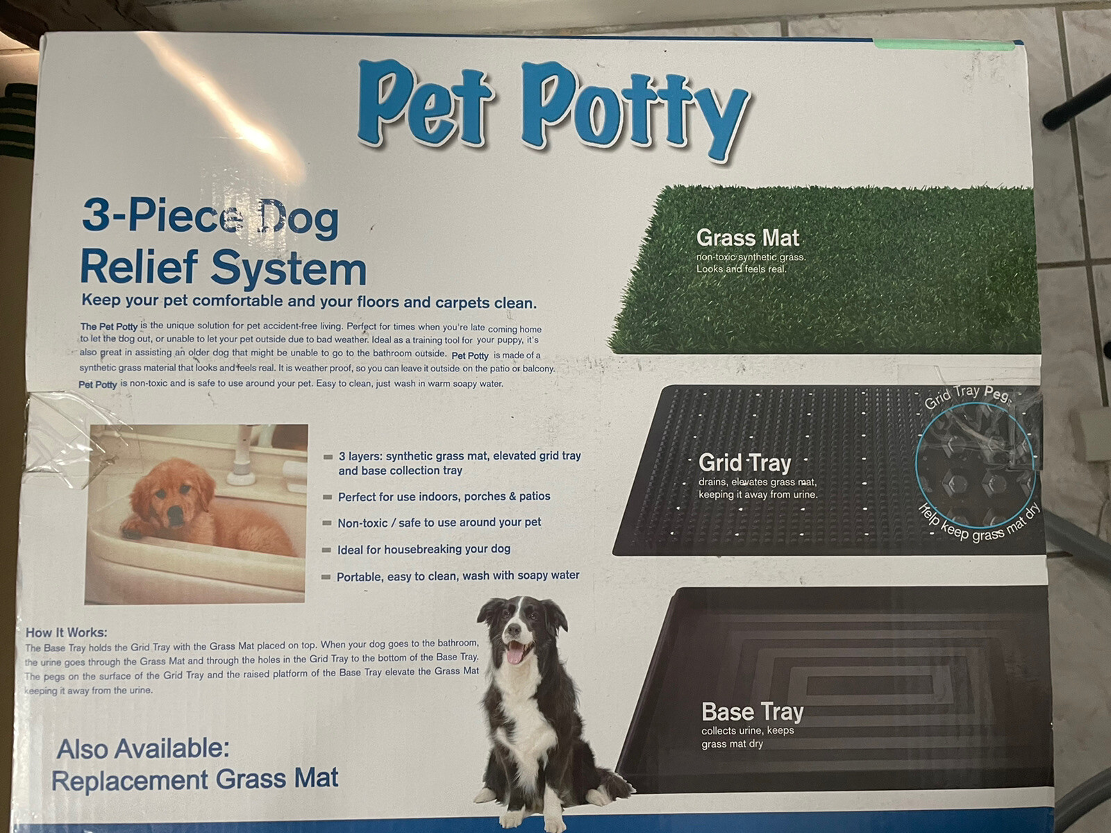PET POTTY 3 Piece Indoor Training Pad