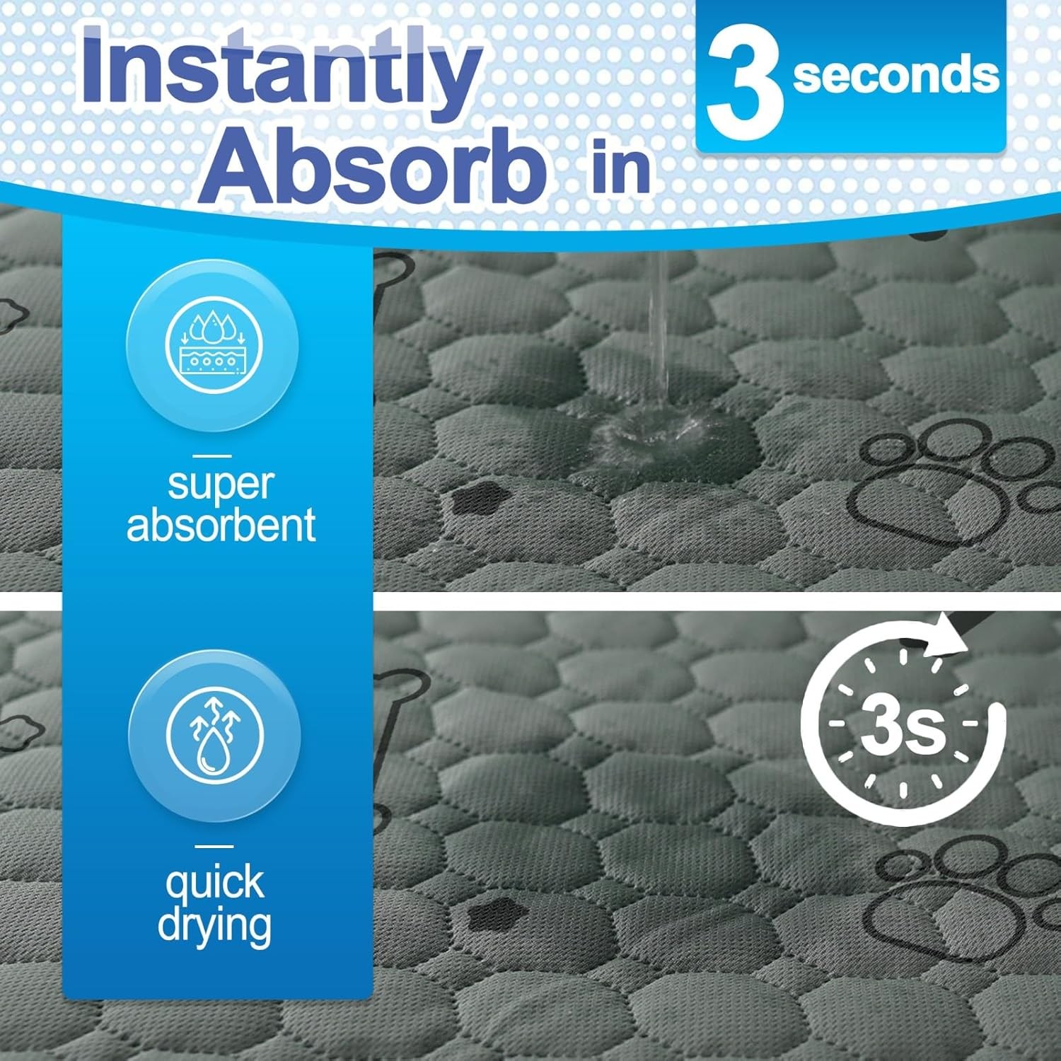 Super Absorbent Washable Pee Pads for Dogs Large 34 x 36 2-Pack Puppy Pads