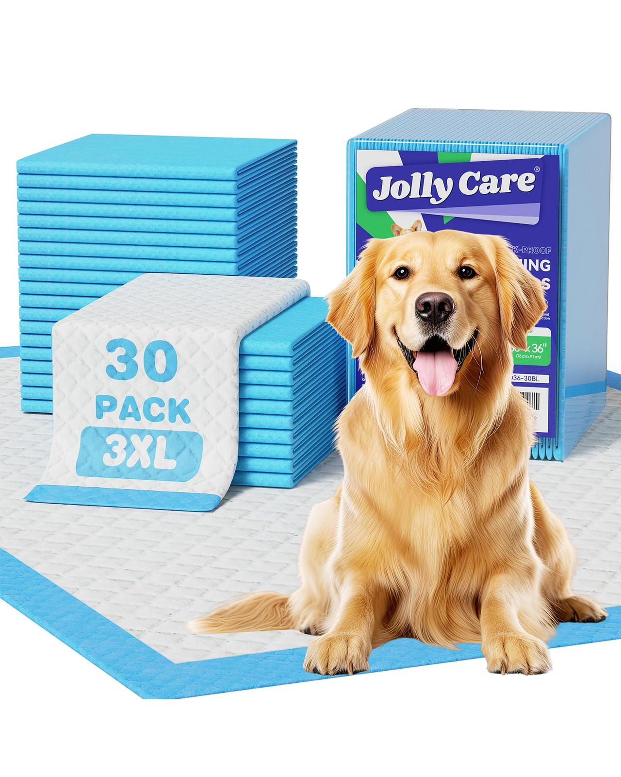 30 Count-36″ x 36″ XXXL Pee Pads for Dogs, Extra Large Puppy Pads, Super Abso…