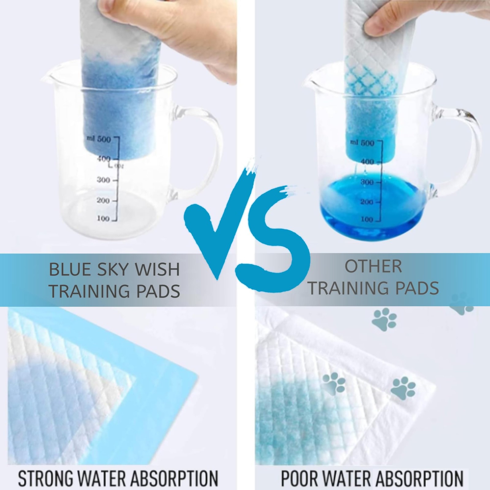 Pet Training Pads, 100 Count Size Small 13″ x 18″, Absorbent Disposable Pee P…