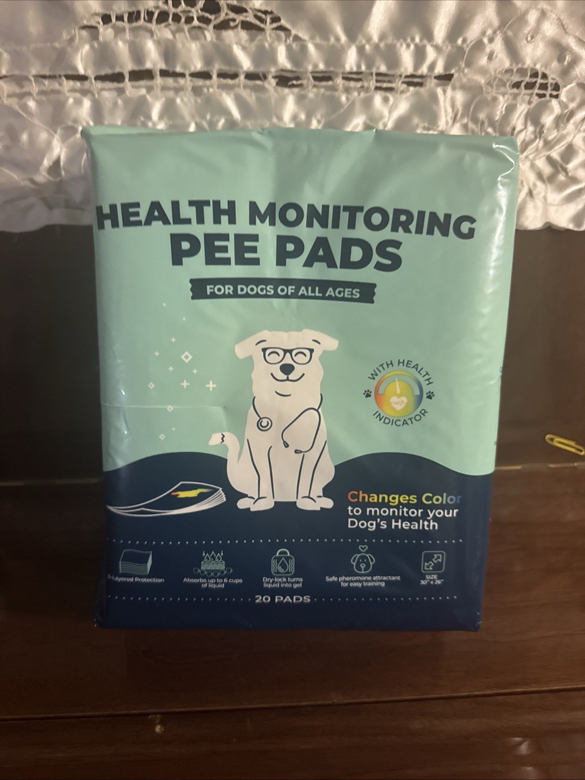 Genius Litter Dog Health Monitoring Pee Pads, Odor Neutralizer, 20-Pack