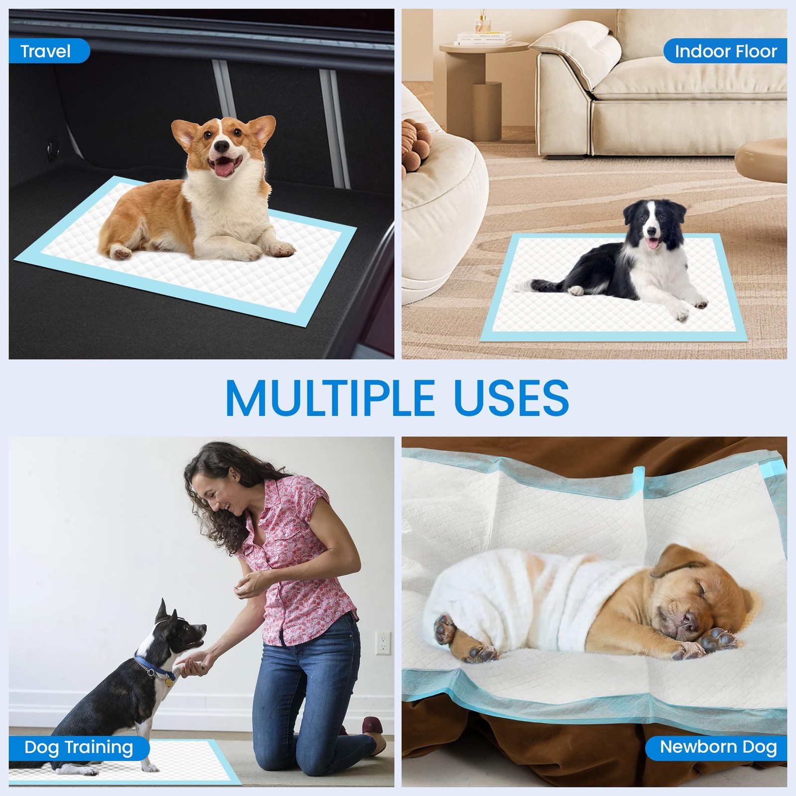 28″x34″ Dog Pee Pads Extra Large, Super Absorbent Leakproof Quick Drying Pee …