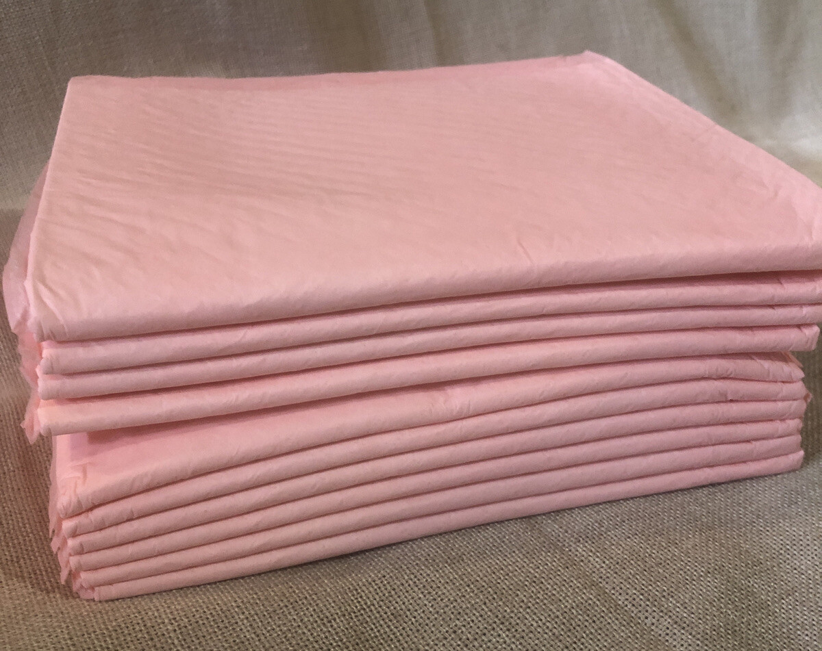 Lot Of 10 Midwest Dry Paws Dog Training Floor Protection Pads 23″ x 24″ Pink