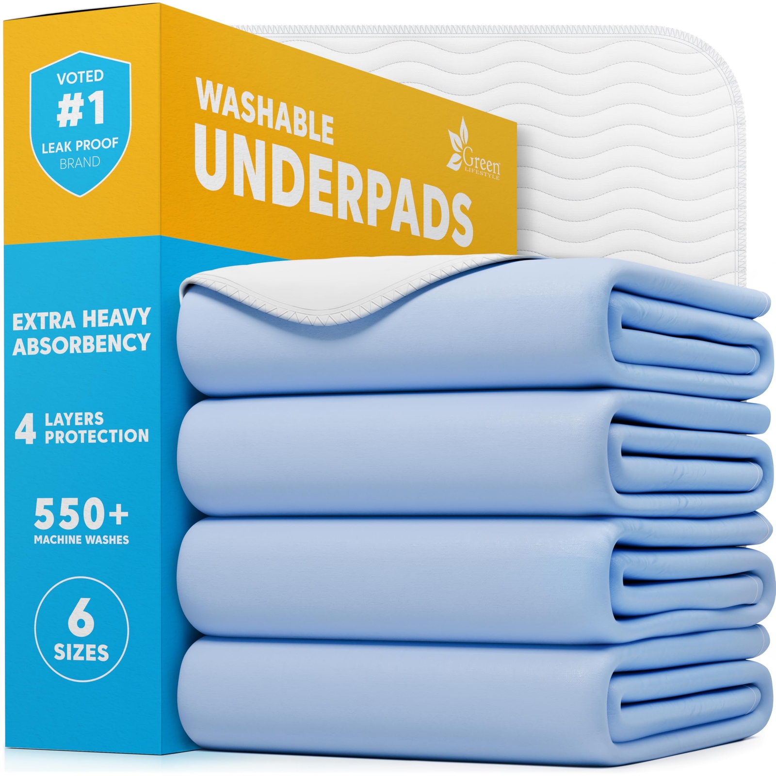 4PCS 30x34in Washable Underpads Reusable Pet & Incontinence Bed Pads for Dogs
