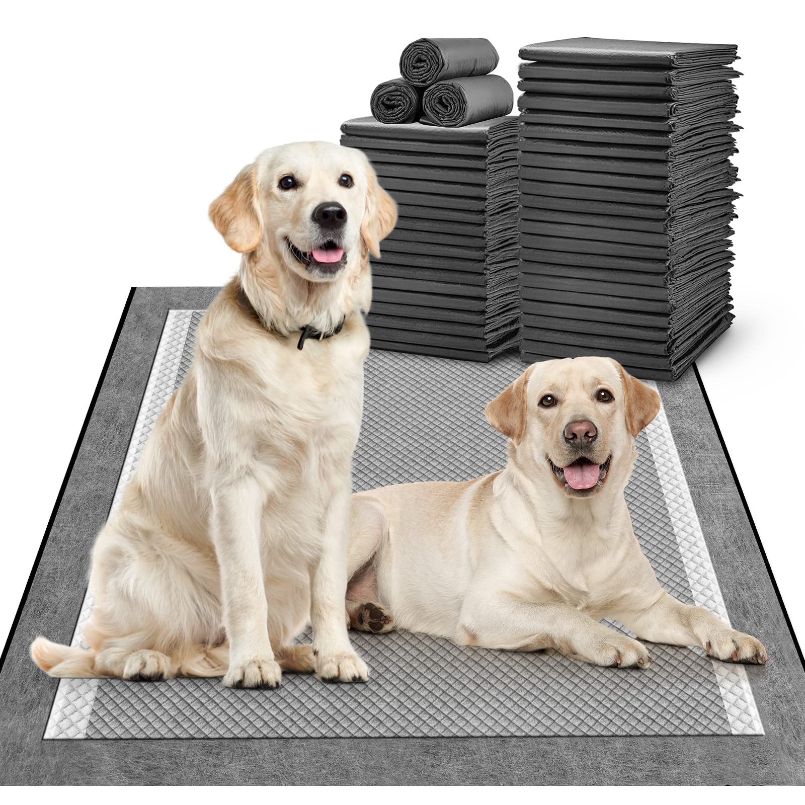 XXL Charcoal Pee Pads for Dogs Super Absorbent and Odor Neutralizing 35 Count