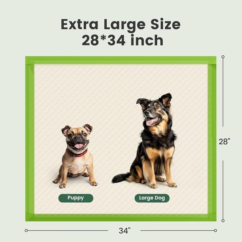 Extra Large Pet Training Pads Absorbent Leak-proof 5 Layer Waterproof 30 Count