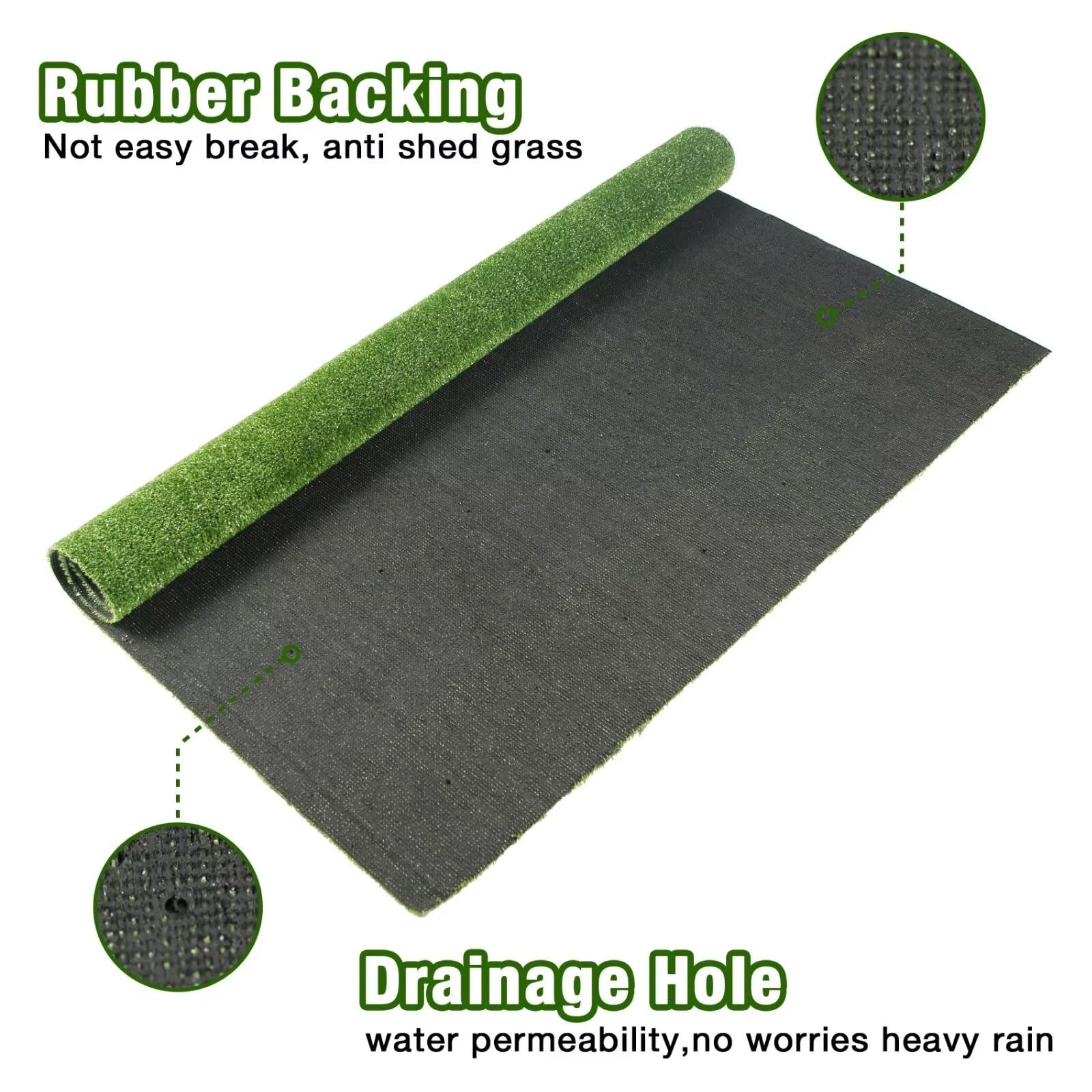 Artificial Grass Pad for Dogs Potty, 4FTX6FT Pets Fake Grass Pee Pads, Turf G…