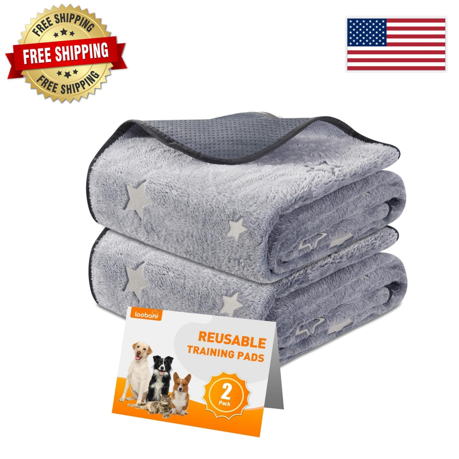Durable 31×36 in Non-Slip Dog Pee Pads – 2 Pack for Indoor & Outdoor Use