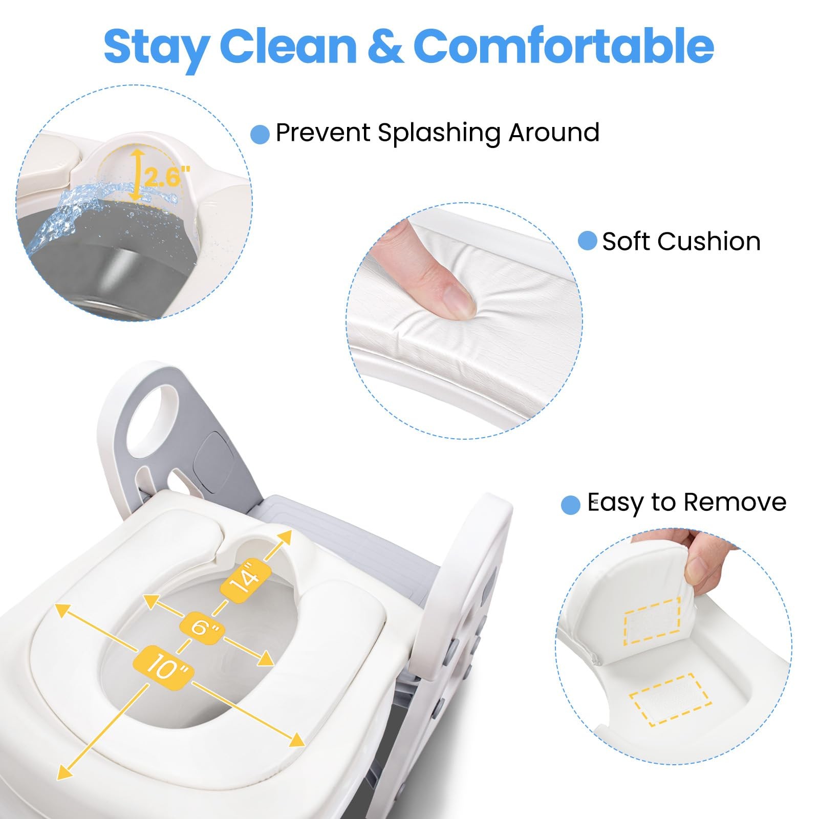 Potty Training Seat, Primlect Upgrade Ultra-Stable Toddler Toilet Seat for Kids
