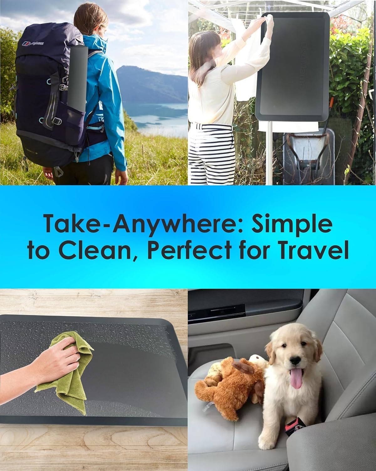 Leakproof Dog Pee Pad Holder Fits 11.5×17 Inch Pads Non-Slip Silicone Easy Clean