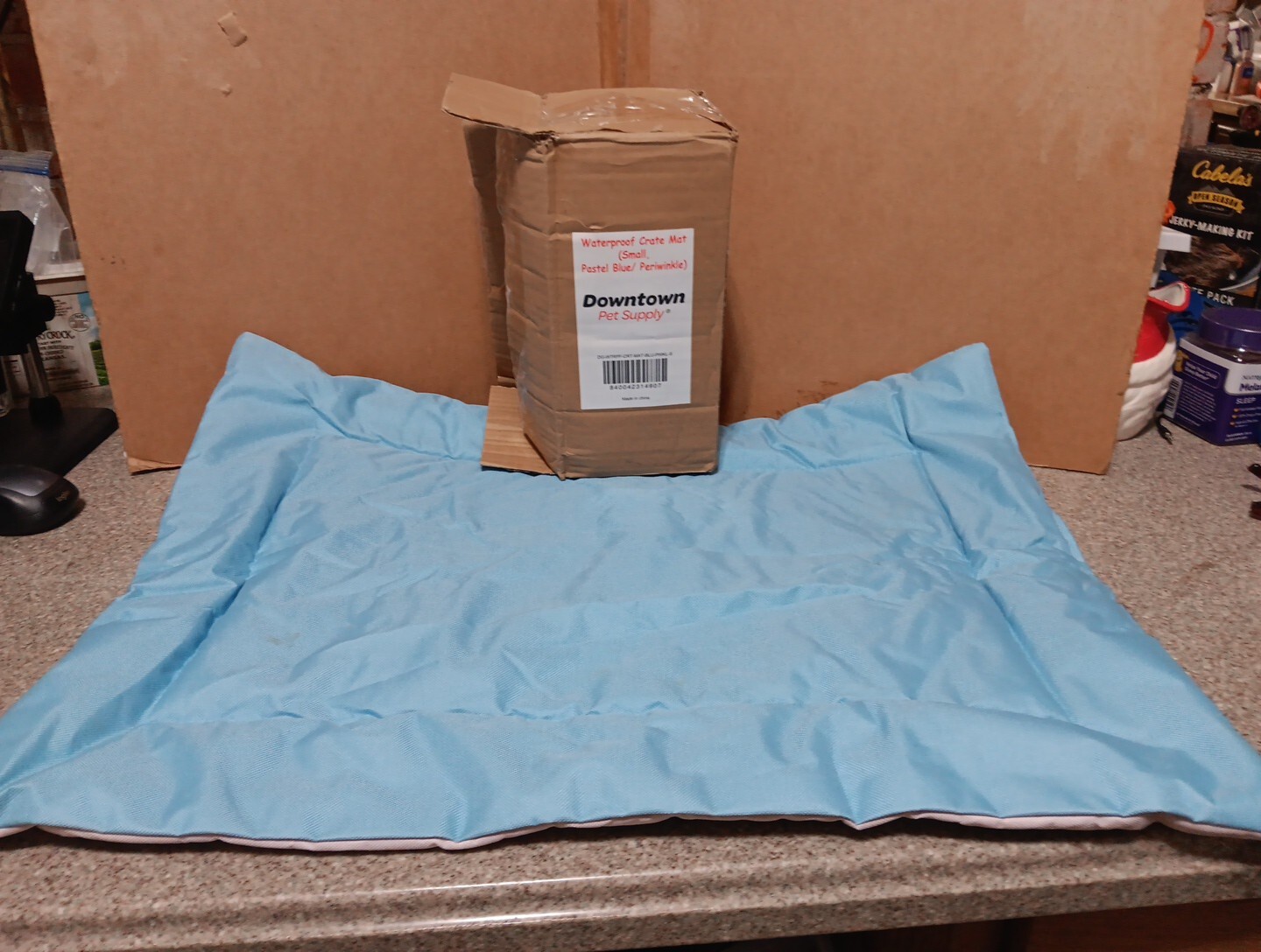 Downtown Pet Supply Waterproof Crate Mat – Small pastel blue/periwinkle