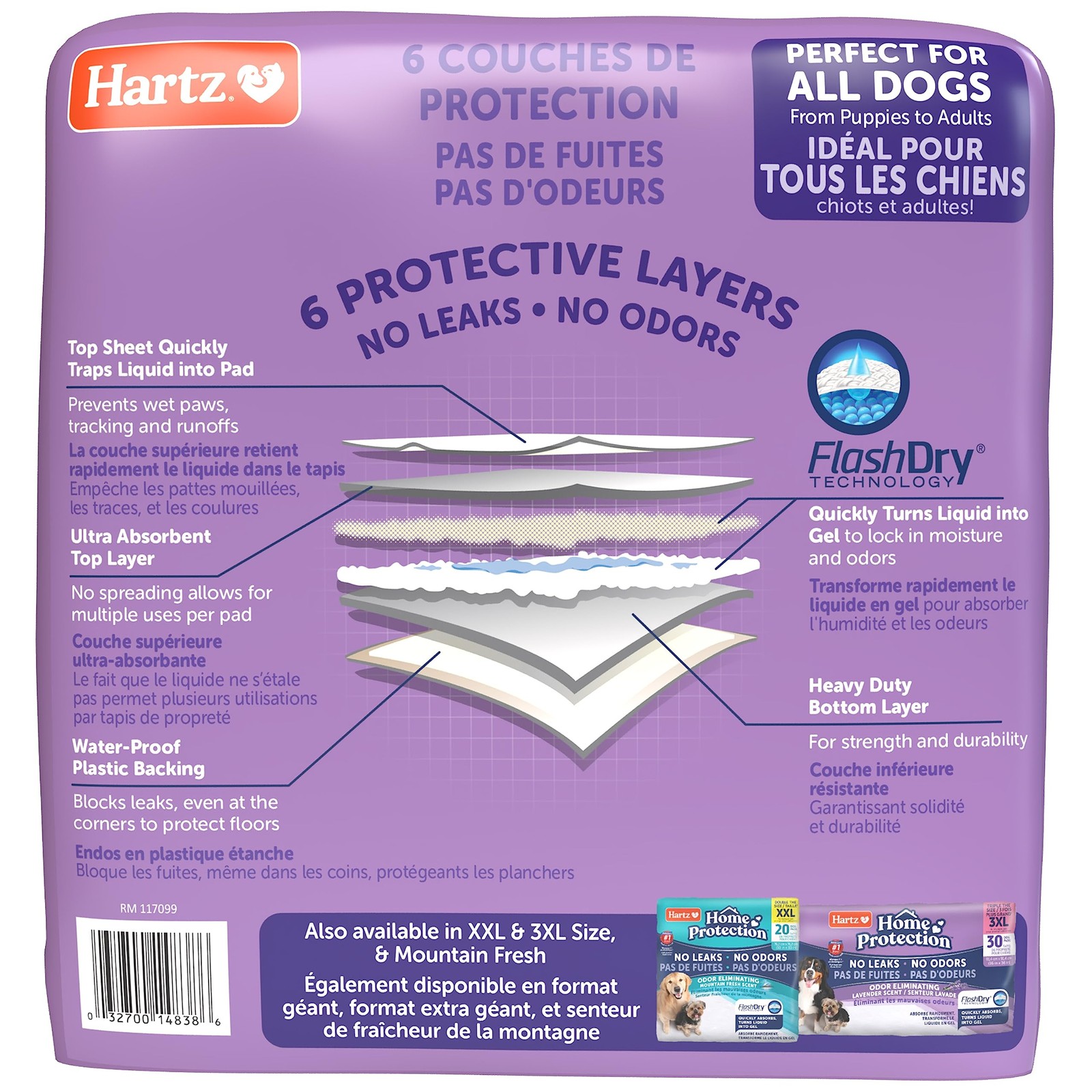 Hartz Home Protection Lavender Scented Dog Pads, 21 x 21 (50 count),