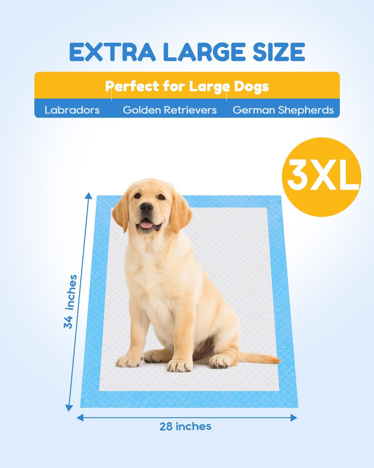 30 Count-36″ x 36″ XXXL Pee Pads for Dogs, Extra Large Puppy Pads, Super Abso…