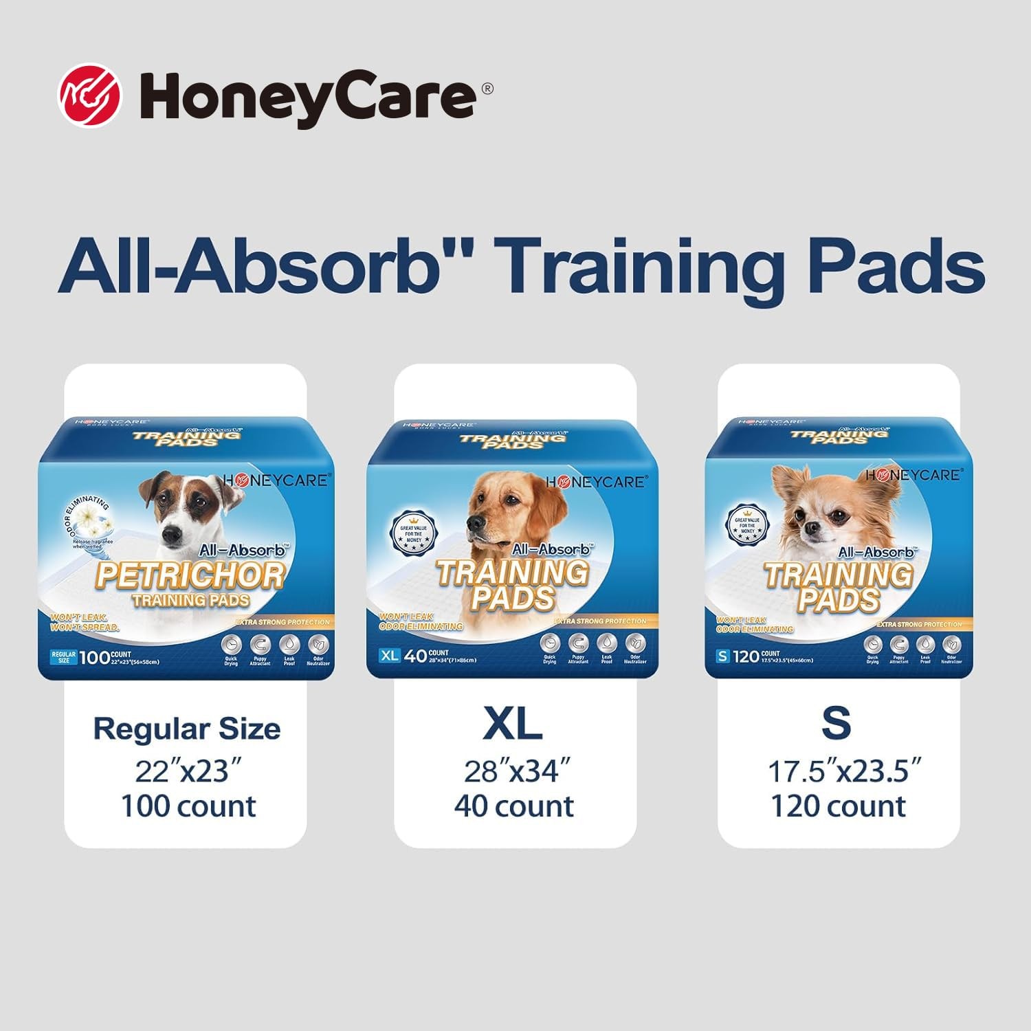 100 Count Puppy Training Pads 22×23 Ultra Absorbent Leak Proof Dog Pads