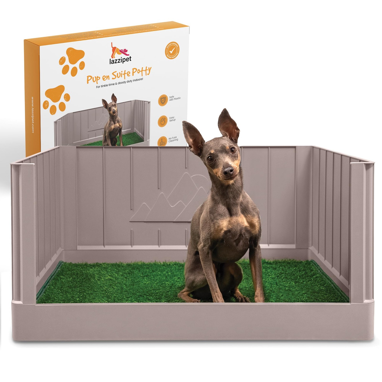 Dog Grass Pad with Tray, Indoor Dog Potty, Litter with High Walls, Artificial…