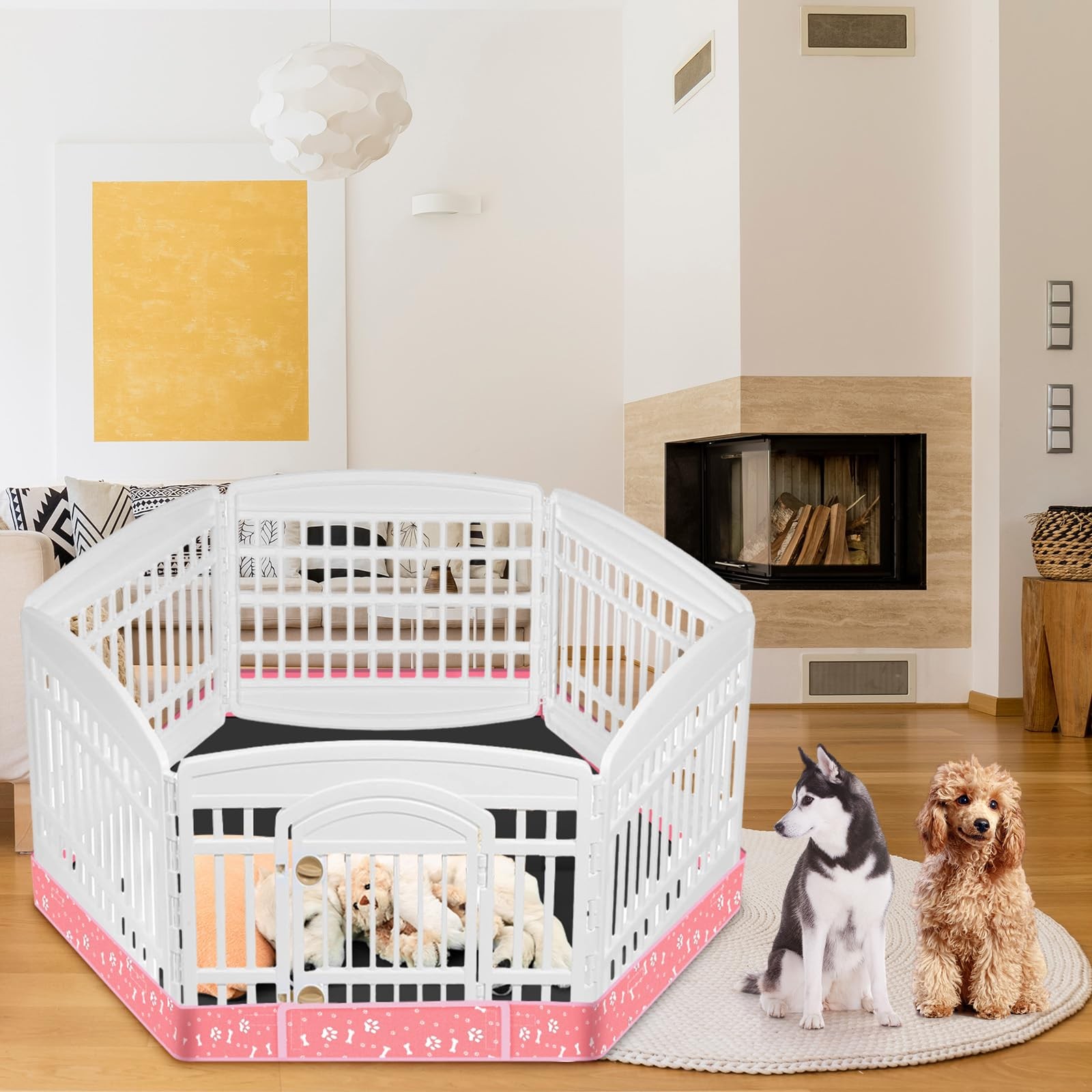 Dog Playpen Bottom Pad Fits for 36inch W and 24inch H 6 Panels Exercise Pet D…