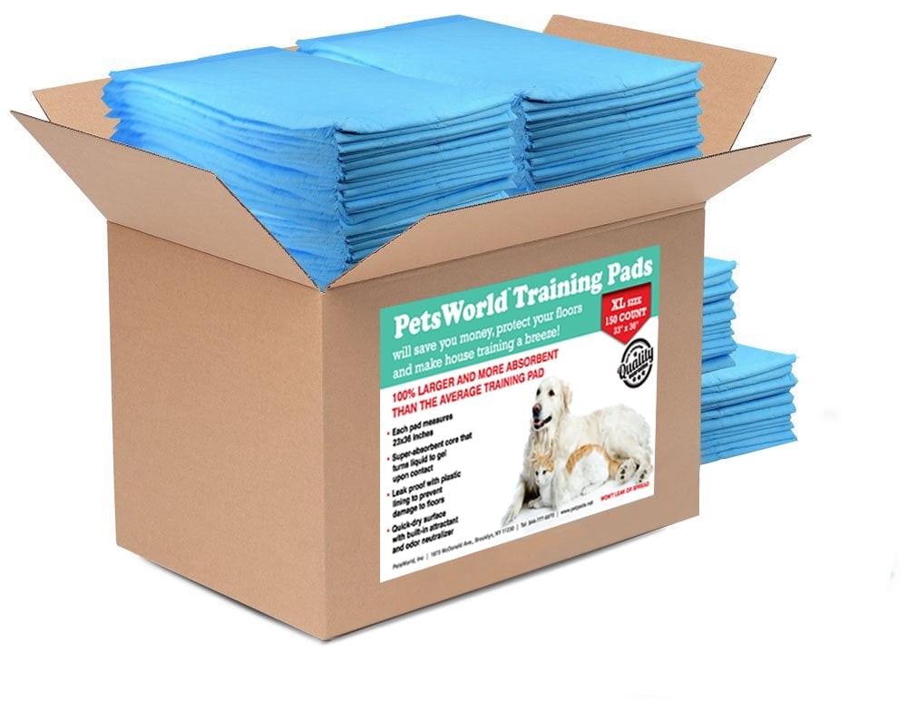 PetsWorld 23×36 Extremely Strong Puppy Training Pads 50 Count