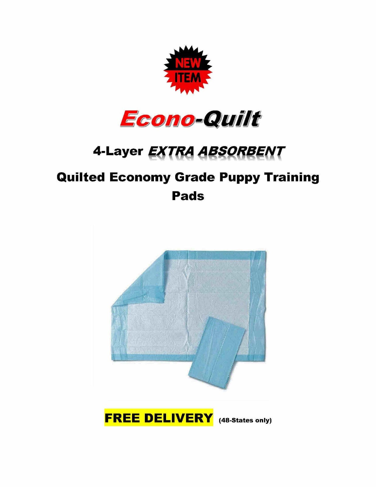 150ct 23×36″ 4-Ply Quilt Tops Puppy Training Pee Pads Dogs Reusable up to 3x’s